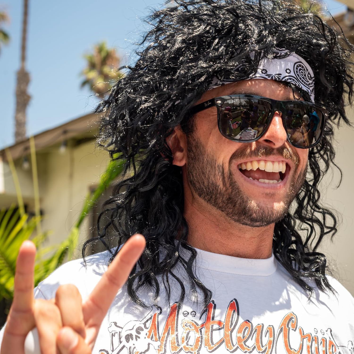 Watts Wigs Declassified 80s Hair Metal Rocker Costume Set