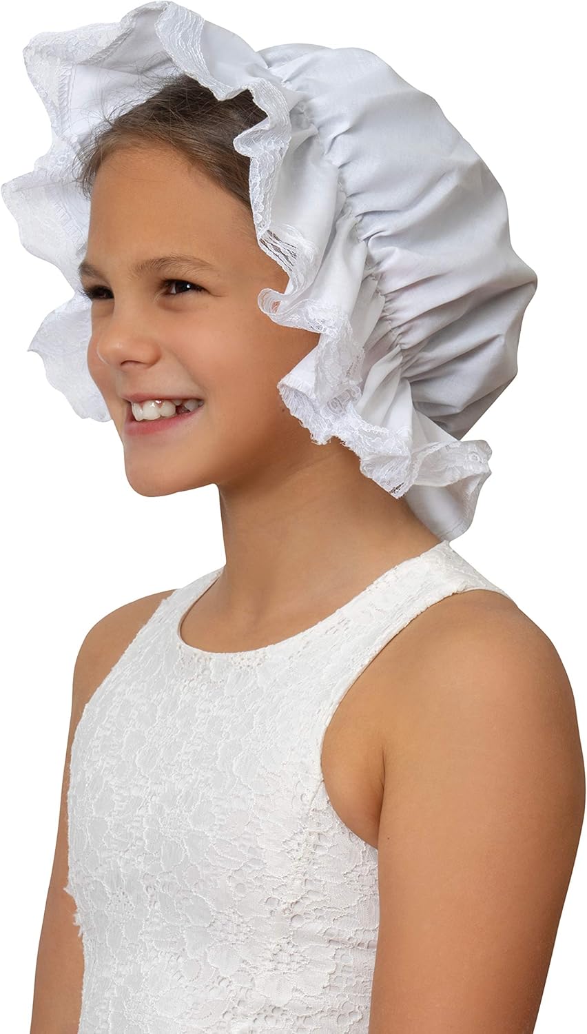SkeidWhite Mob Cap for Halloween Colonial Costs