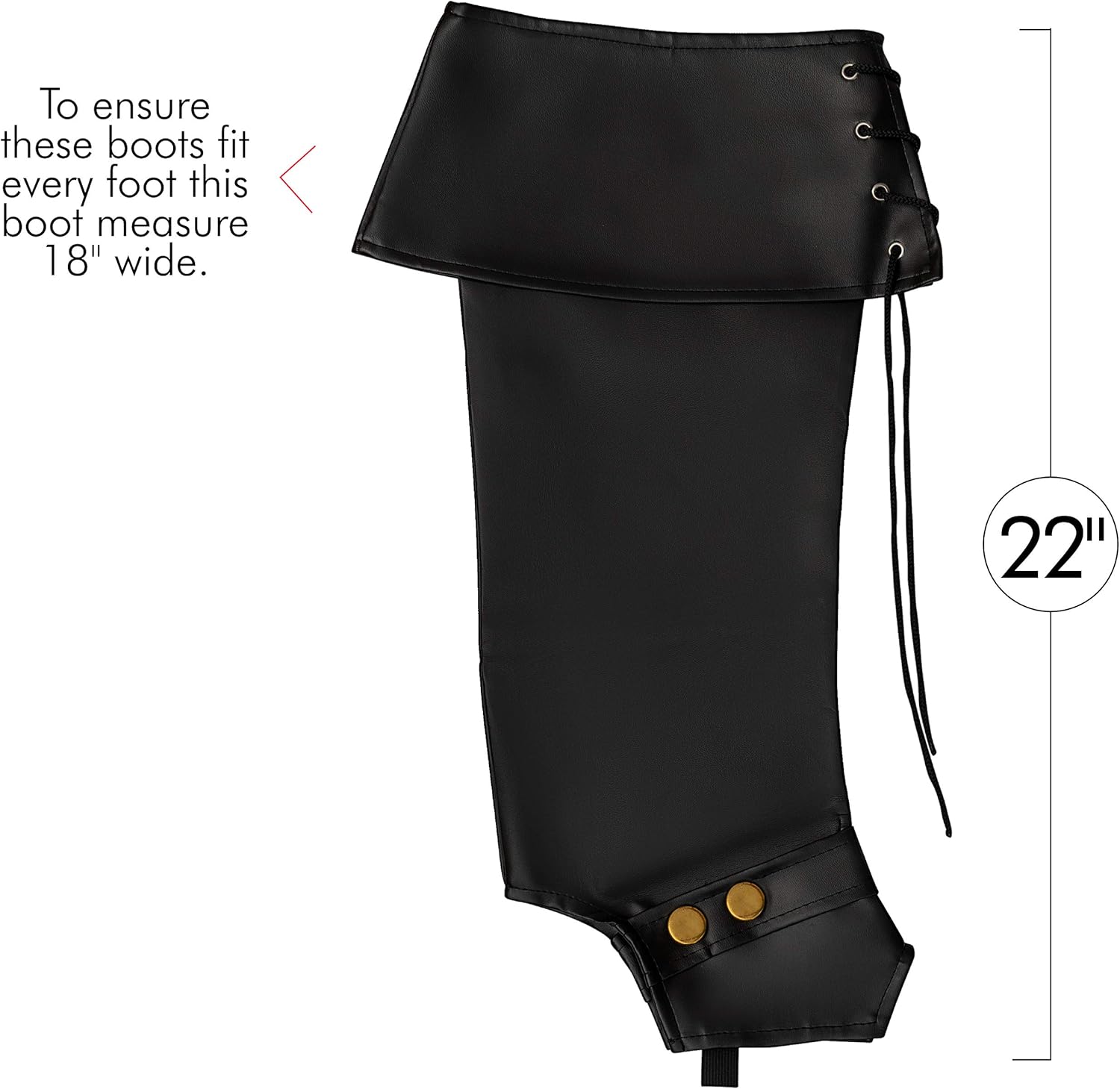 Skeeteen Black Pirate Faux Leather Boots Your Costume Companion