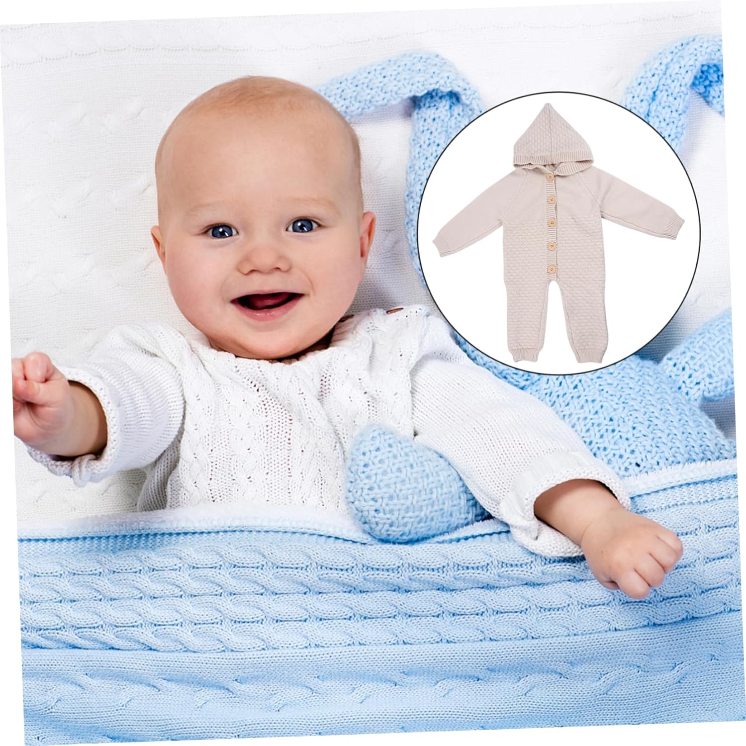 Bamboo Rabbit Wool Knitted Romper for Baby - Lightweight Multi-Purpose