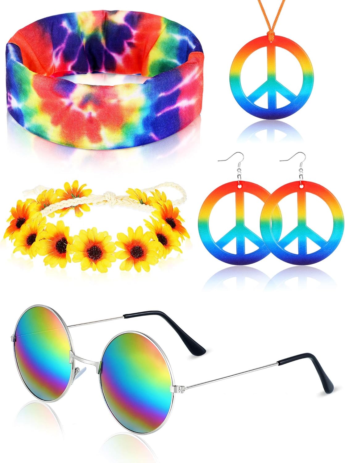 Hippie Accessories Set 60s 70s Bulk