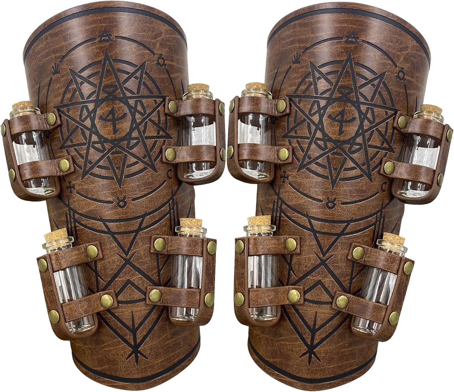 Medieval Alchemist Fascinating Design Embossed Bracers