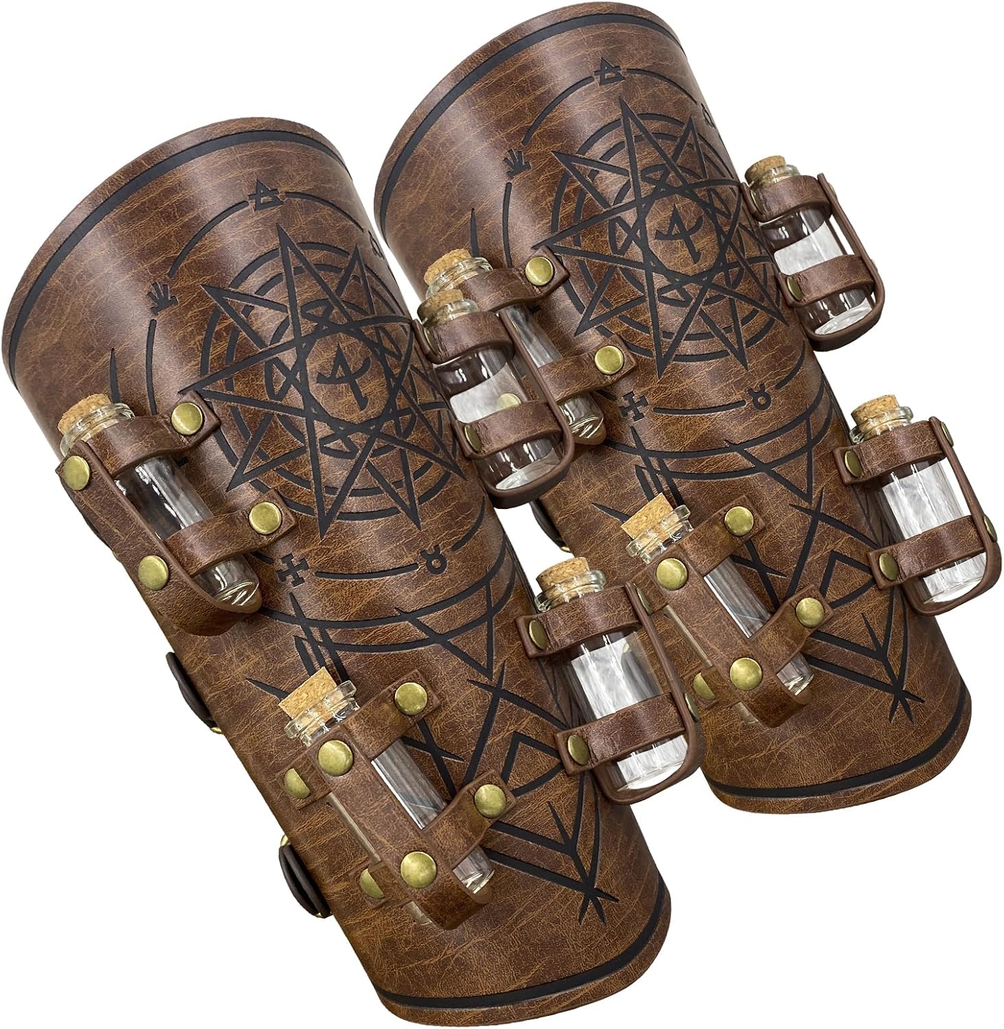 Medieval Alchemist Fascinating Design Embossed Bracers