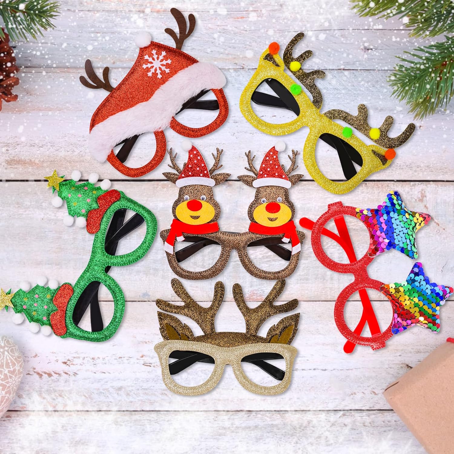 12-Piece Christmas Glasses Set