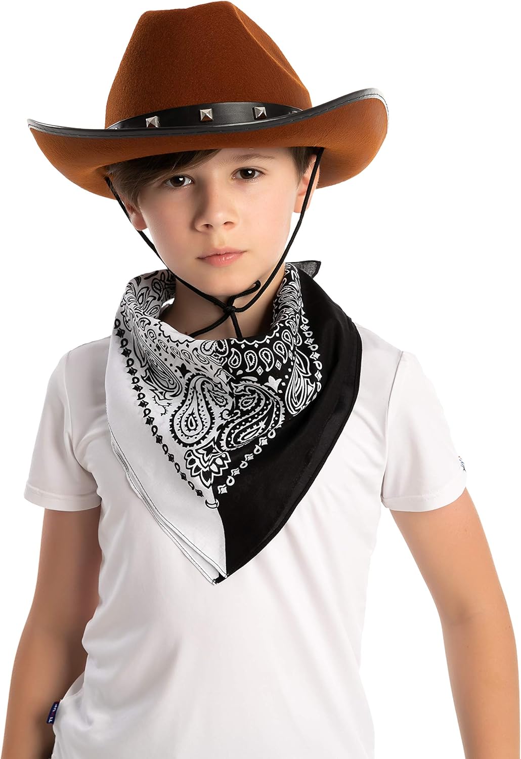 Spooktacular Creations Western Cowboy Hat with 3 Bandanas for Halloween
