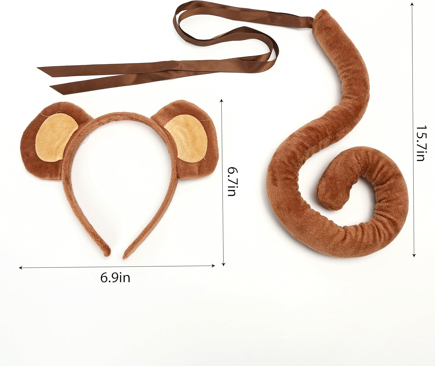 Fun Monkey Ears Tail Costume Set - Perfect for Halloween More