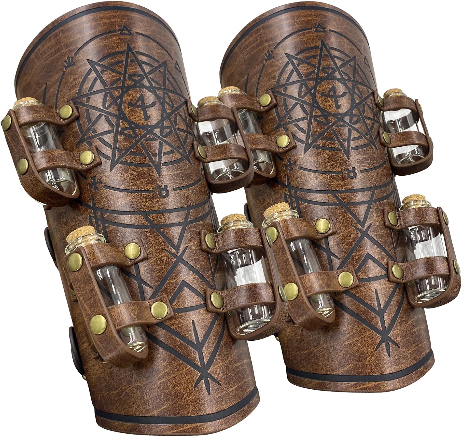 Medieval Alchemist Fascinating Design Embossed Bracers