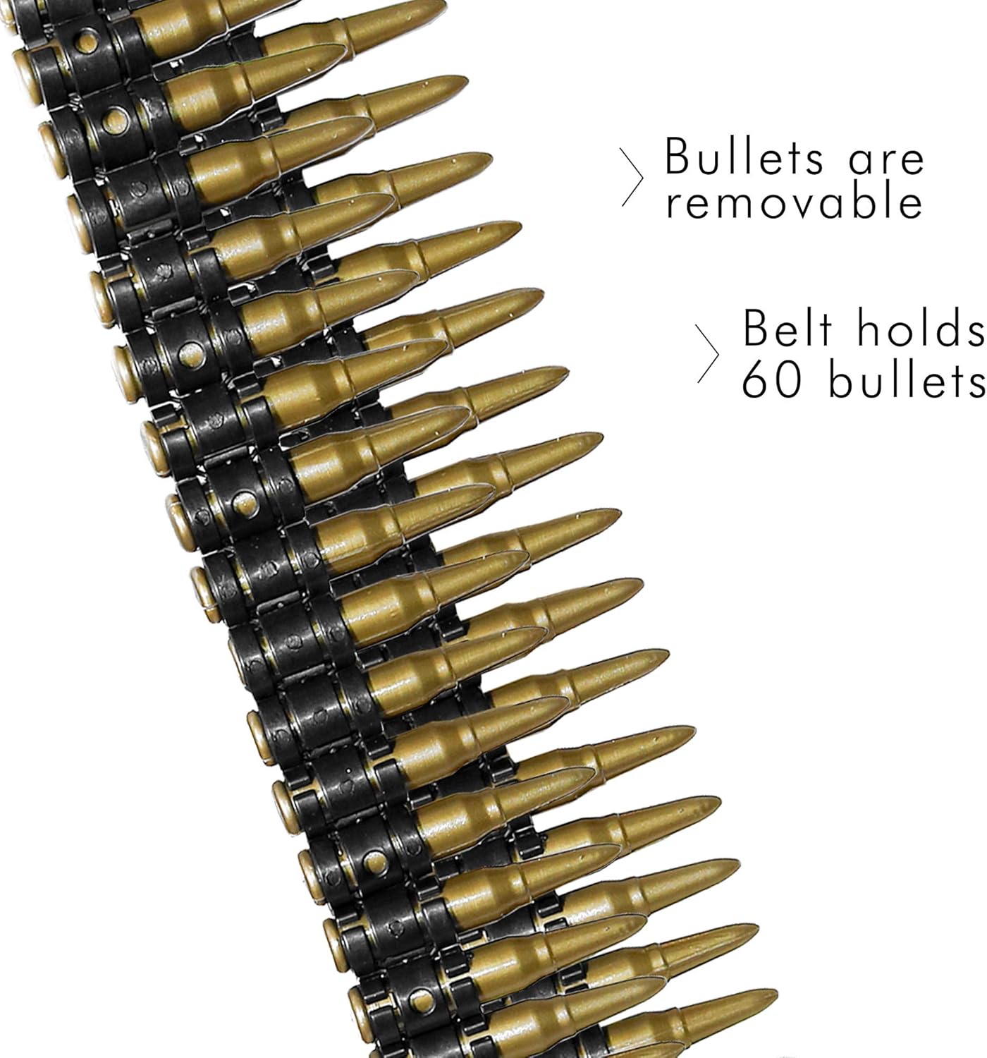 Fake Ammo Belt - Plastic Military Toy for Kids and Adults