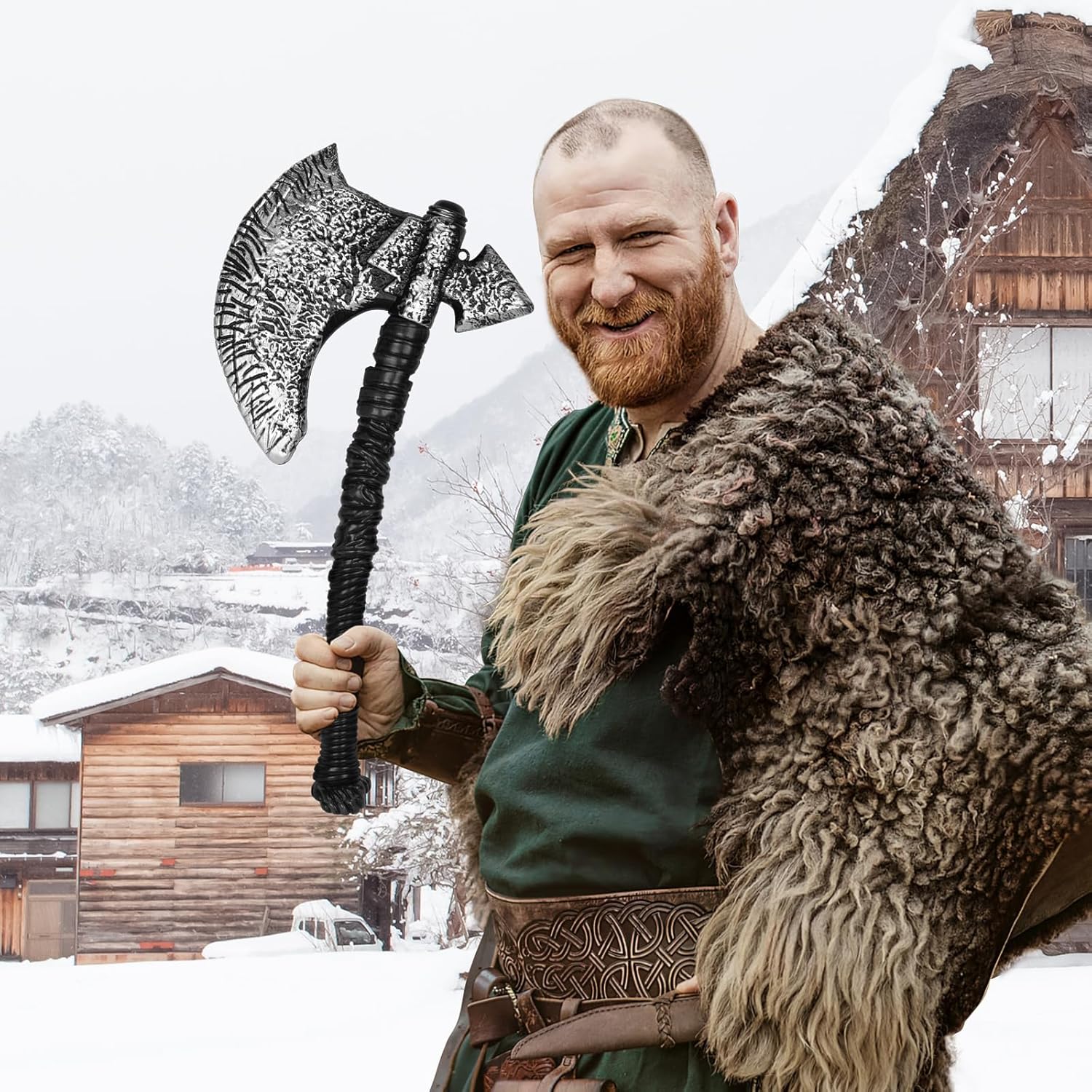 Legend of the Frostbyte Viking Axe Prop for Halloween - PlasticFake Axe Costumes