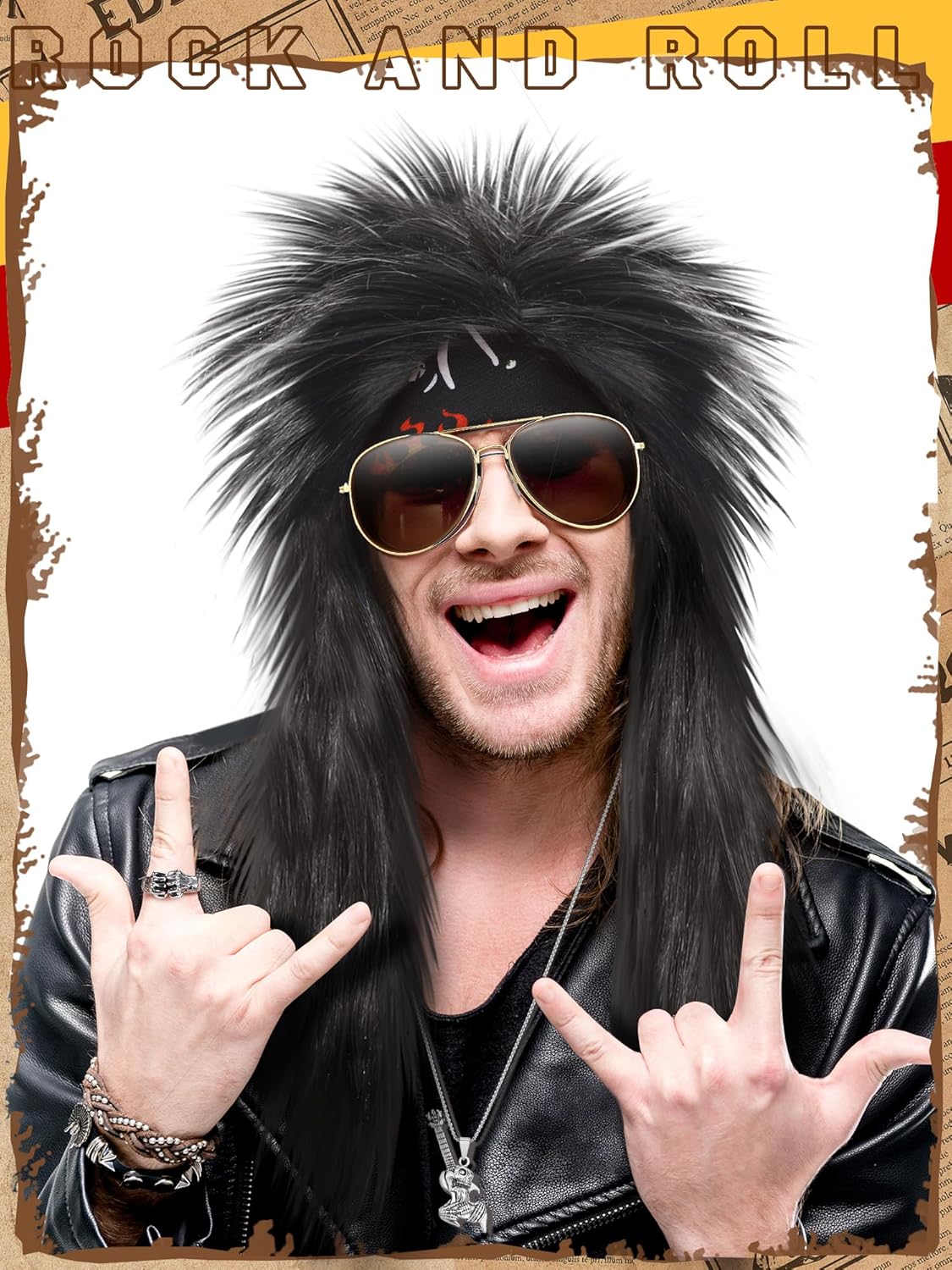 Mepase 9-Piece Rock Costume for Men