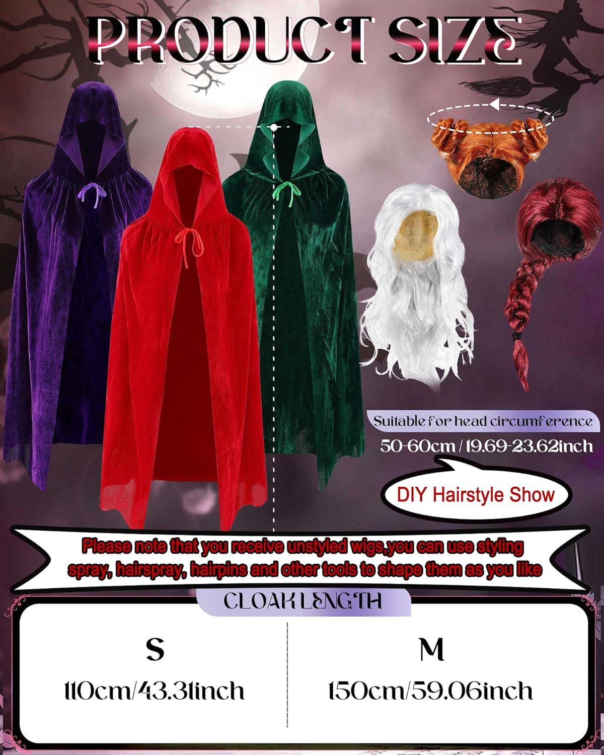 Halloween Witch Costume Set Family-friendly Cosplay