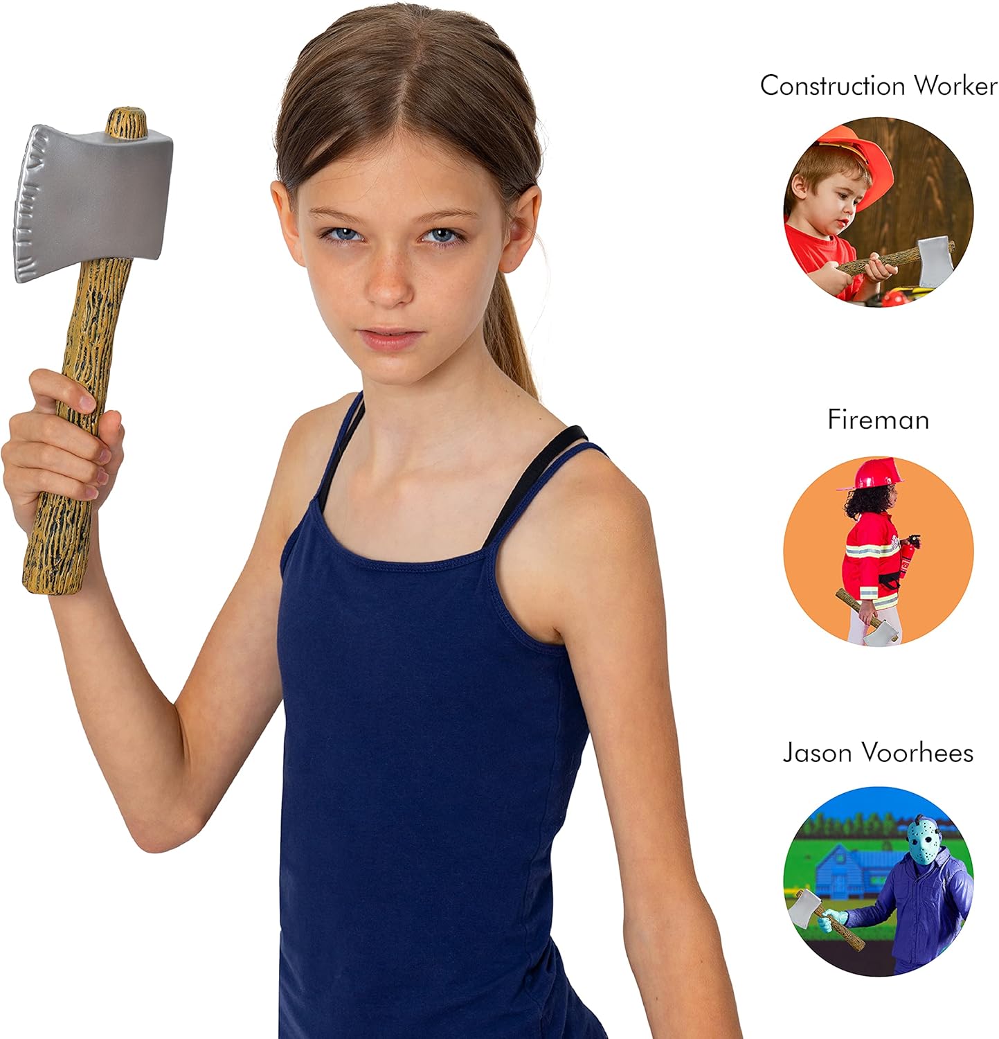Skeleteen Realistic Hatchet Axe Toy - Cool Plastic Axe for Kids