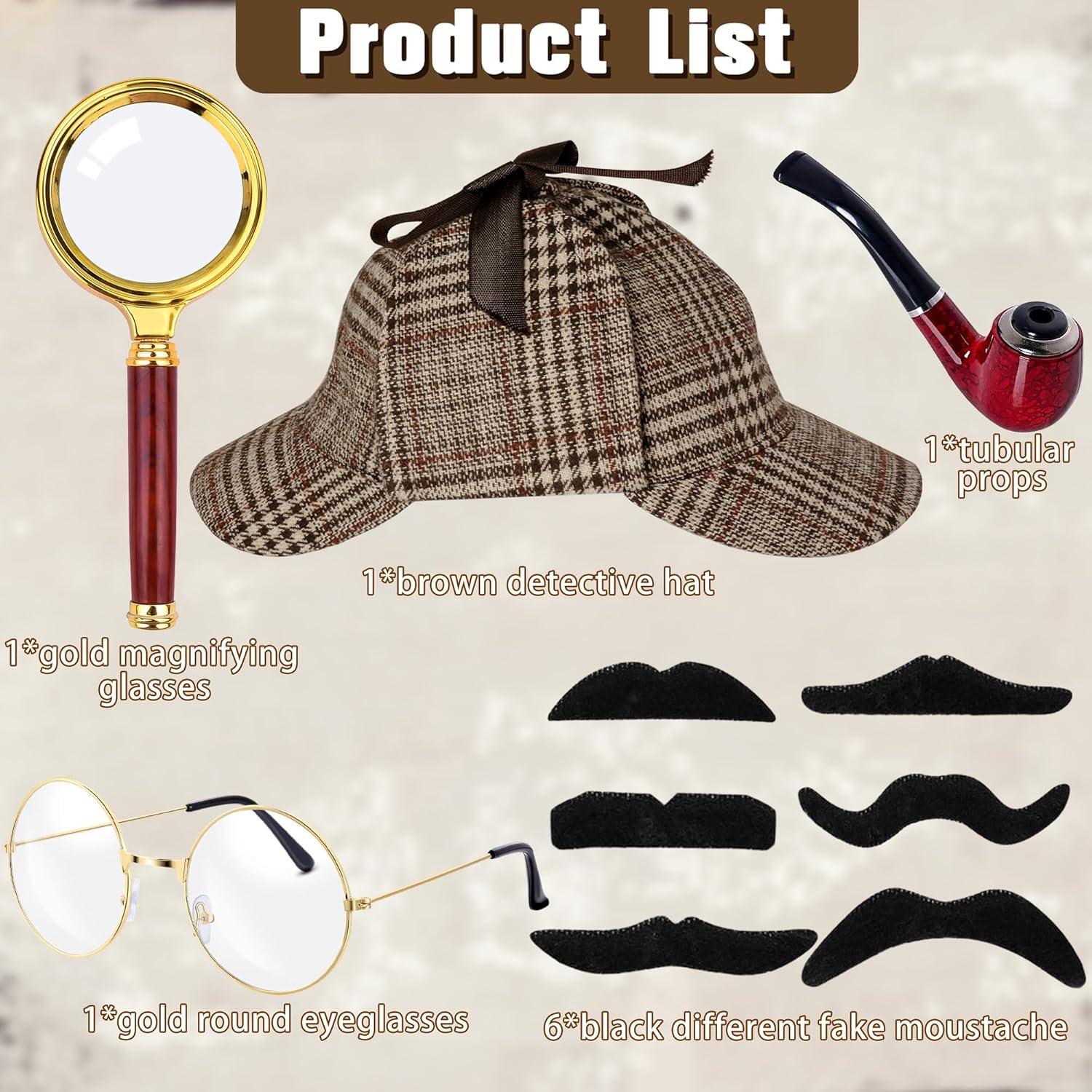 Horolam detective costume accessories set