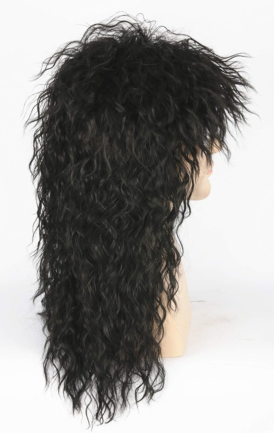 80s Punk Wig Black Mullet for Halloween