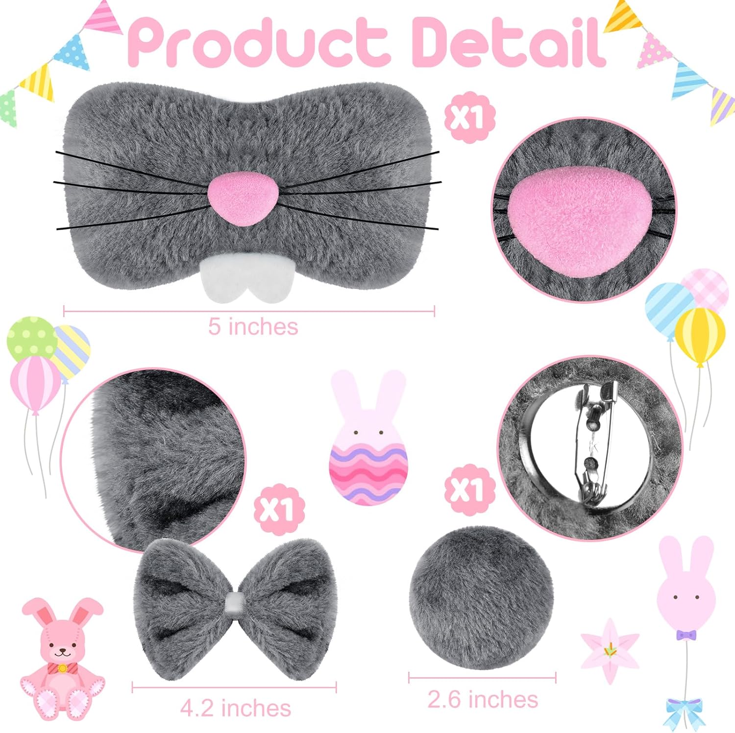 Bunny Accessories Set for Adults - Halloween Party