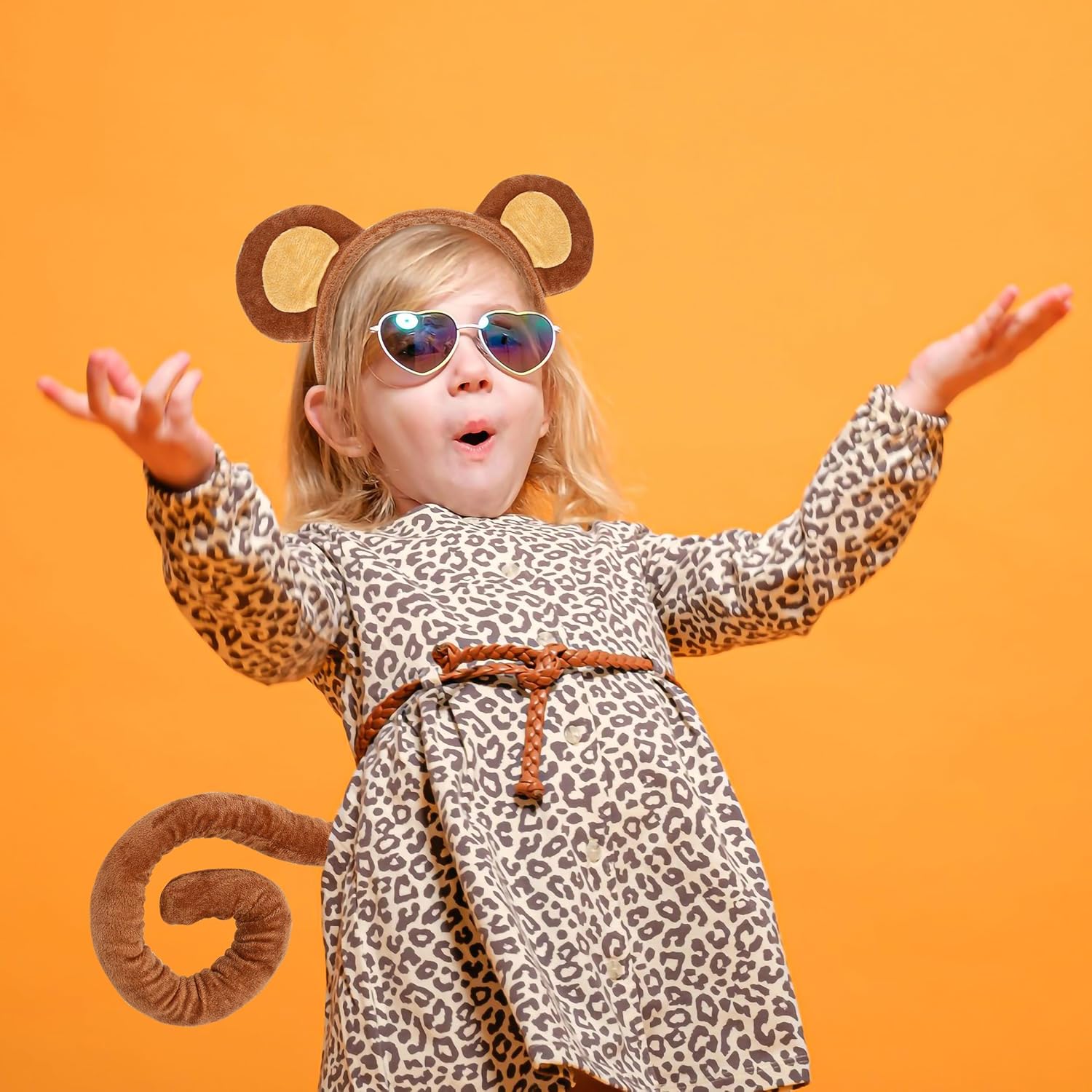 Fun Monkey Ears Tail Costume Set - Perfect for Halloween More