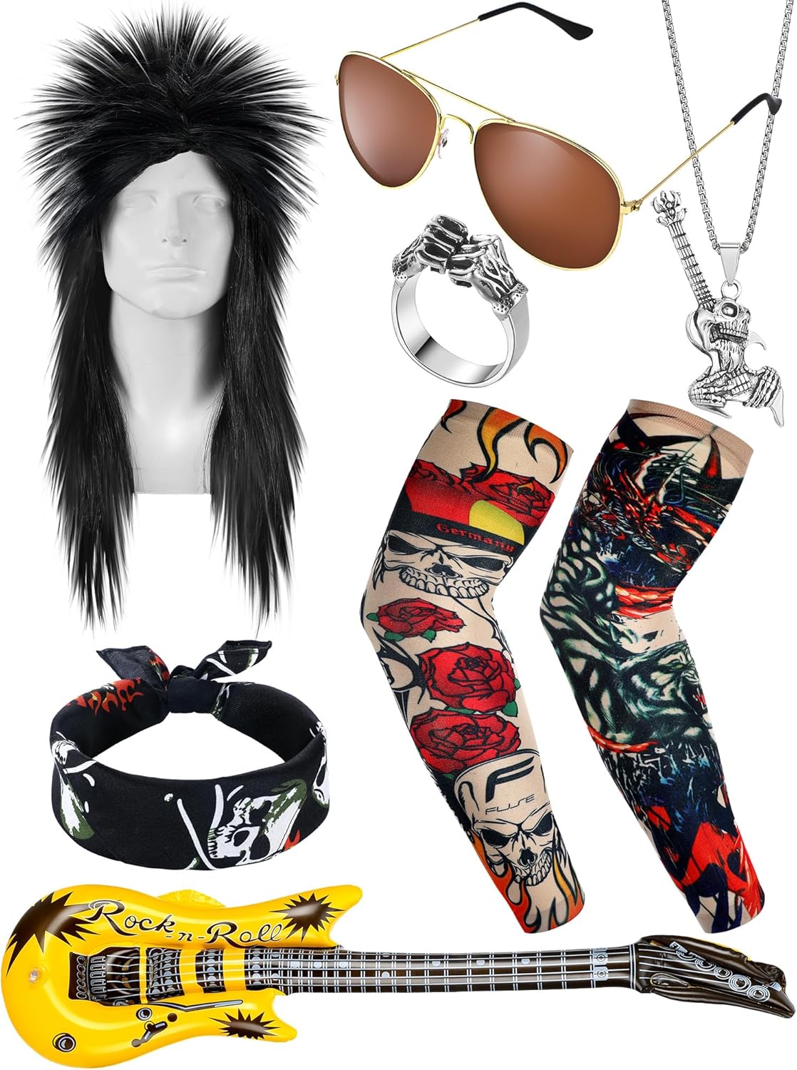 Mepase 9-Piece Rock Costume for Men