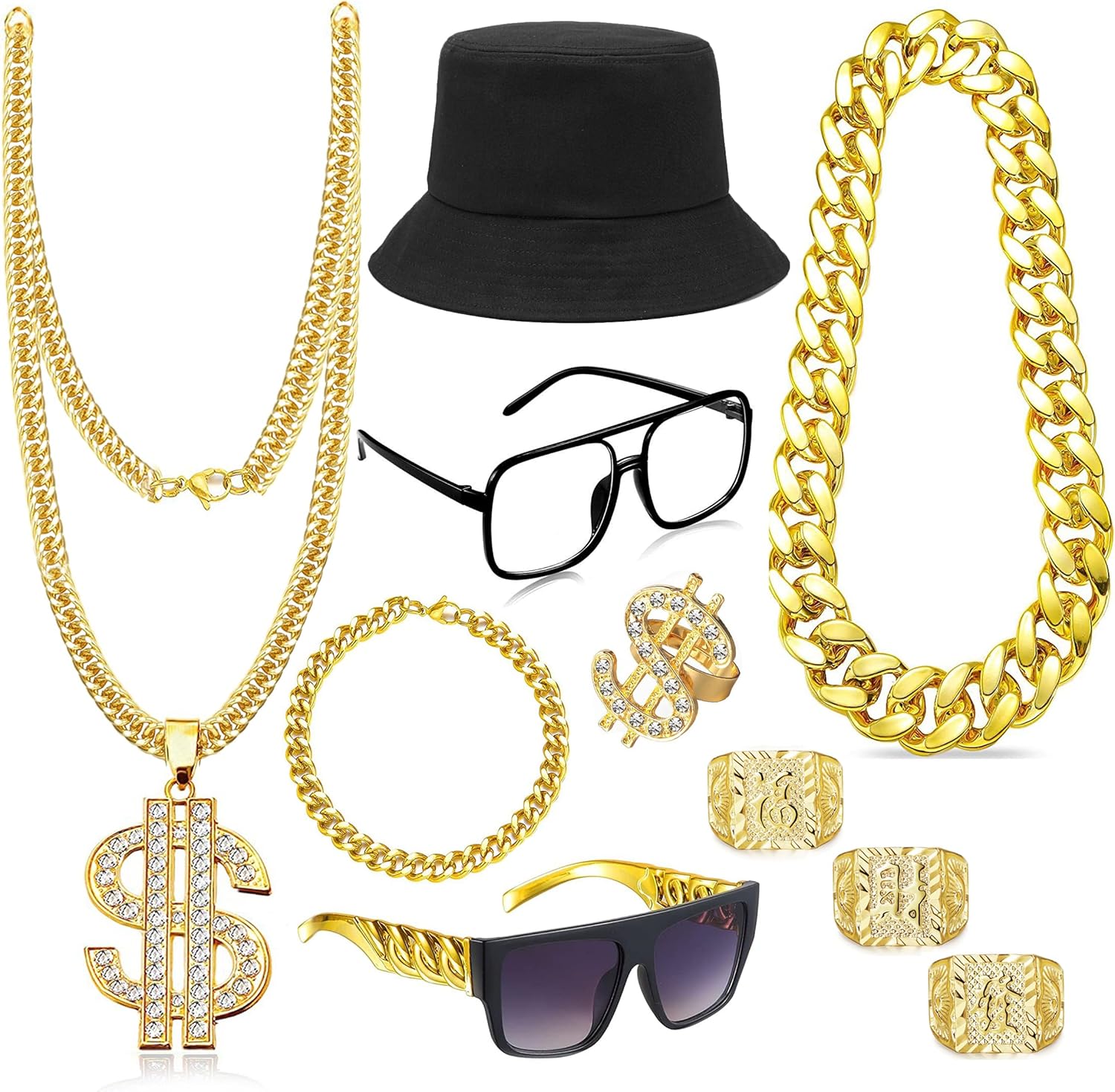 GIFIKOI 80s90s Rap Costume Kit