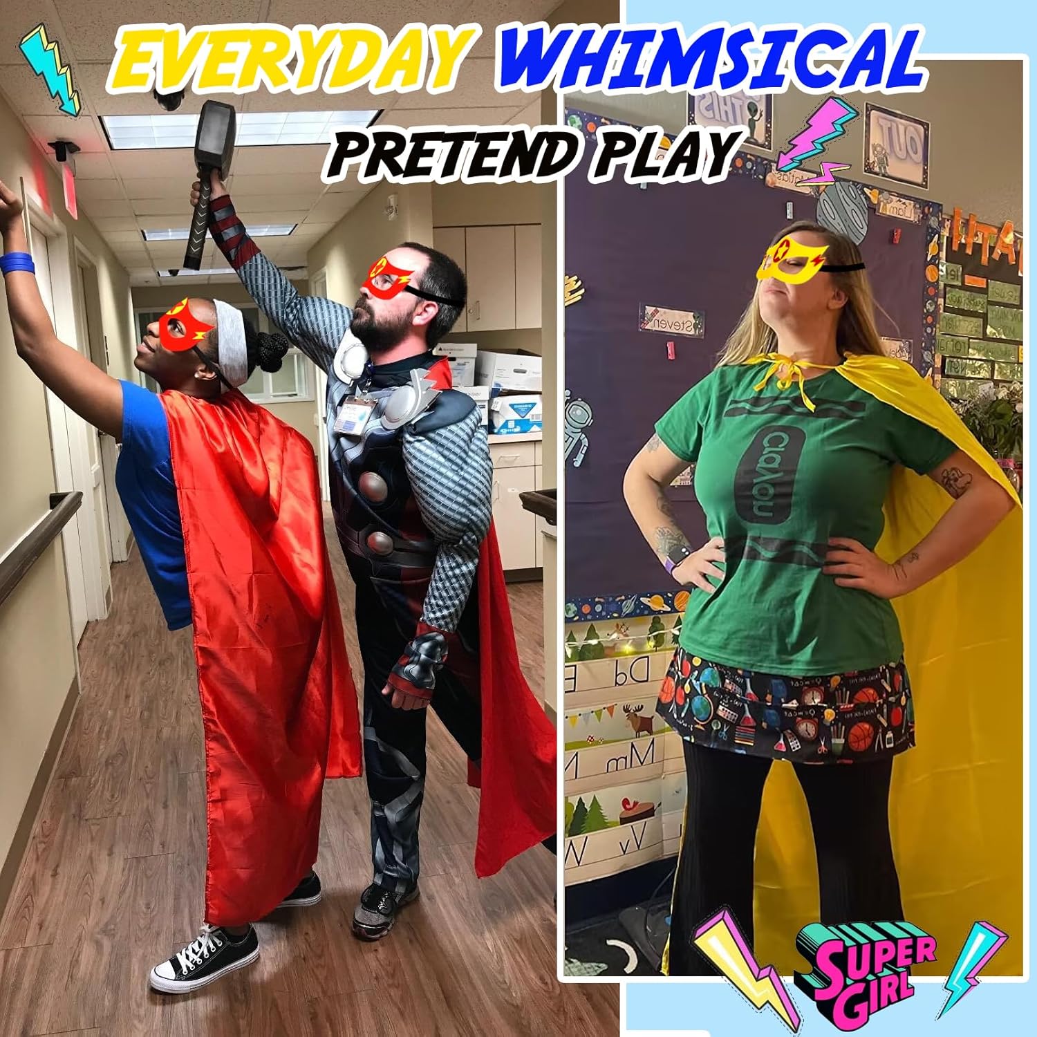 Superhero Cape and Mask Set iant costume ideas