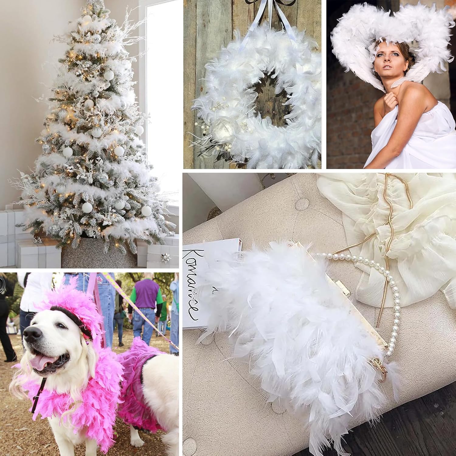 Chandelle 30g Turkey Feather Boas 2pc for Events