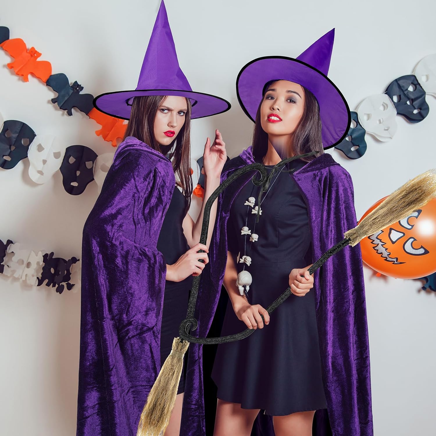 Jiuguva Halloween Adult Costume Set - 3 Pieces witch Look