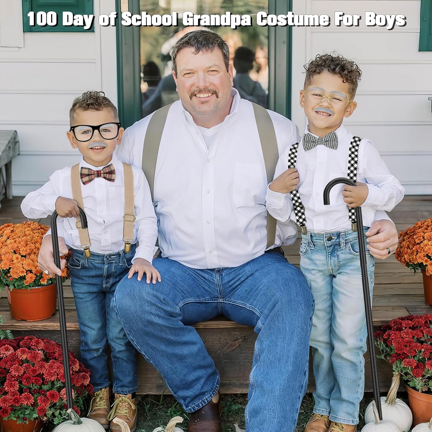 Kids 100 Days of School Costume - 100th Day Grandpa Style