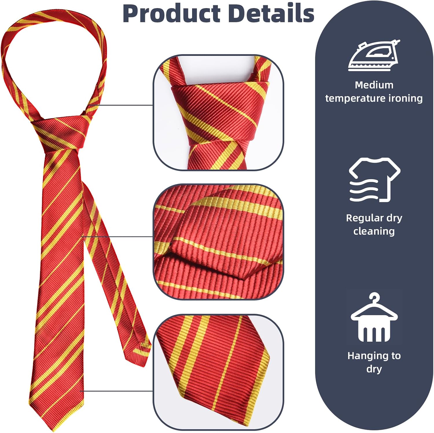 Halloween Wizard Tie Classical Tie with Glasses Costume Set