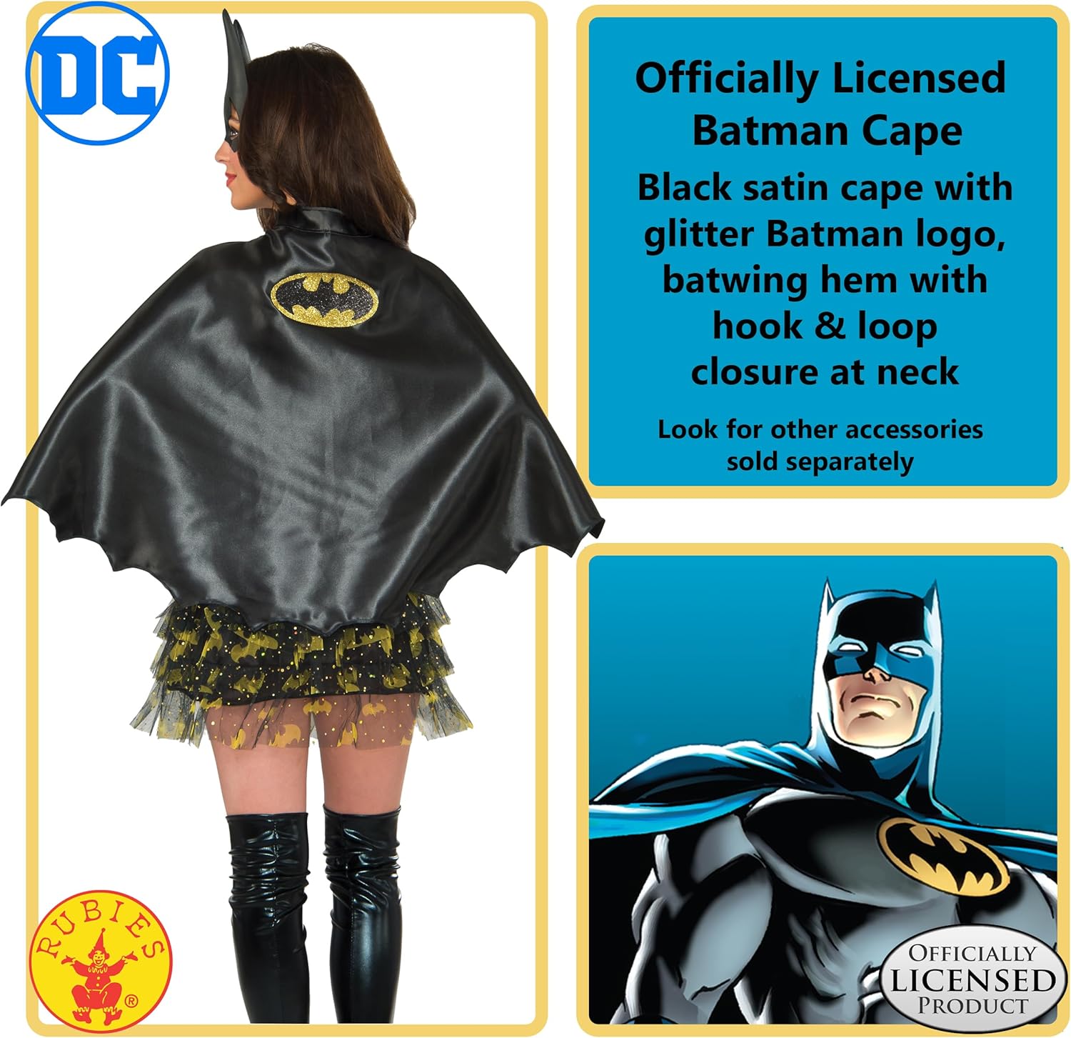 Rubies Womens DC Superheroes Costume Outerwear Batgirl One Size US