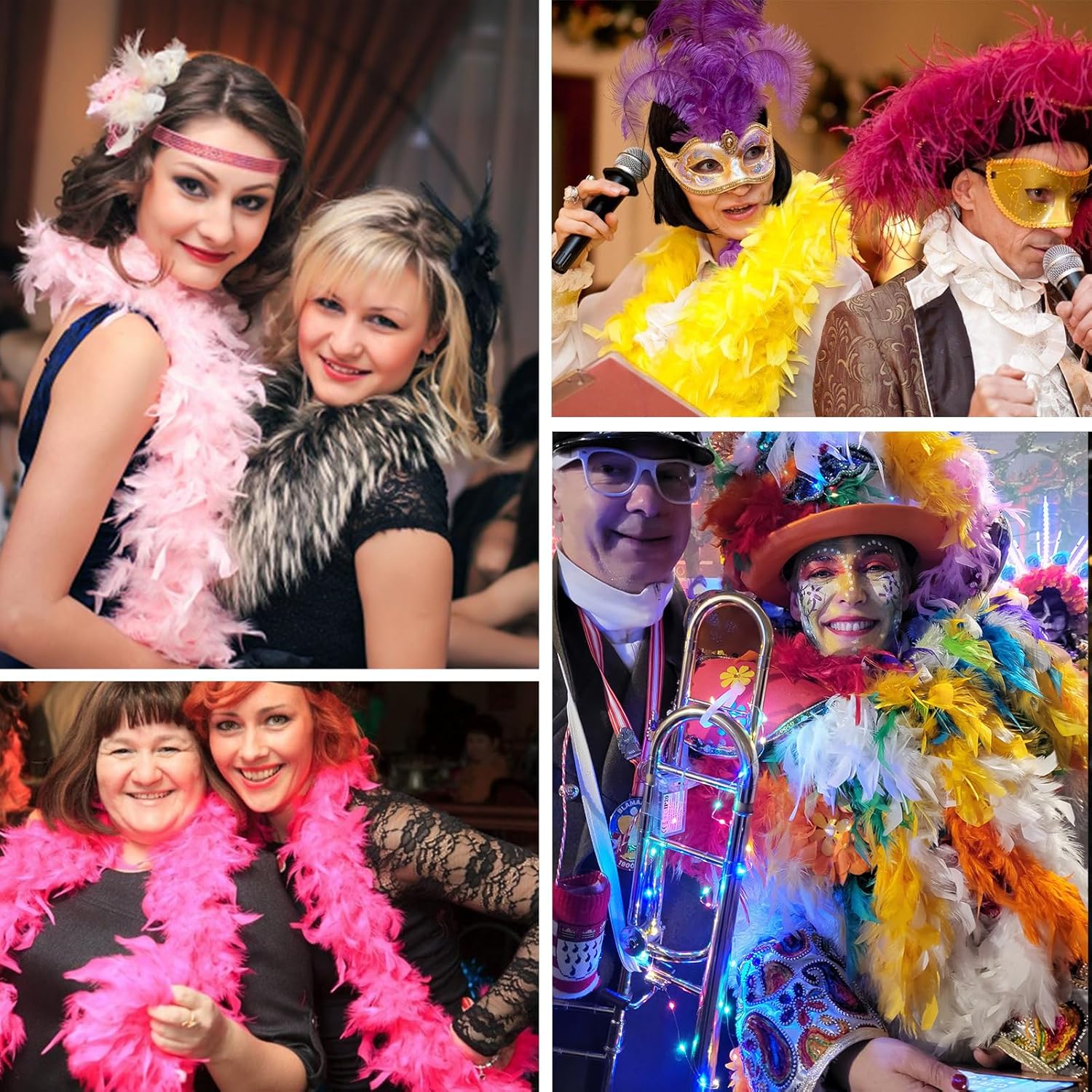 Chandelle 30g Turkey Feather Boas 2pc for Events