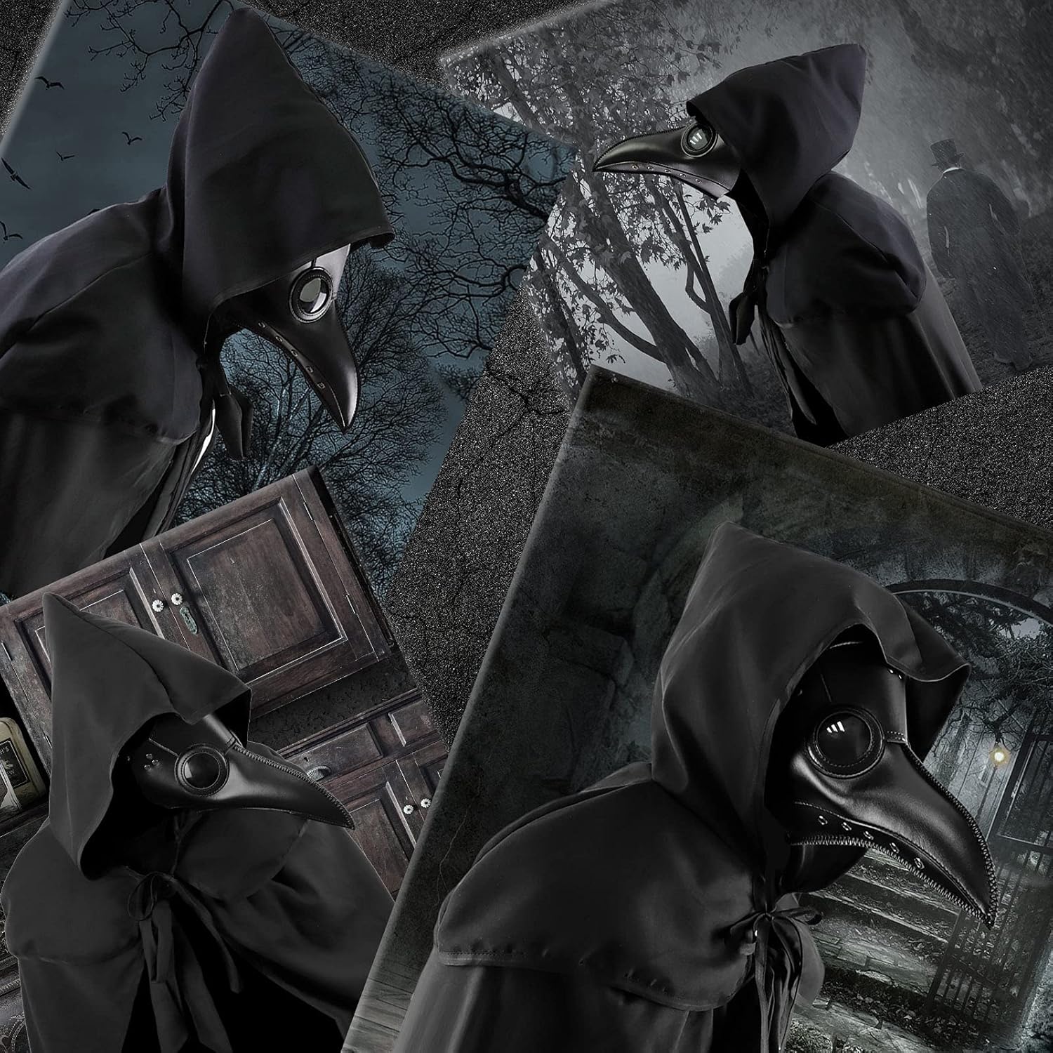 NC Halloween Plague Doctor Mask Steampunk Costume Set