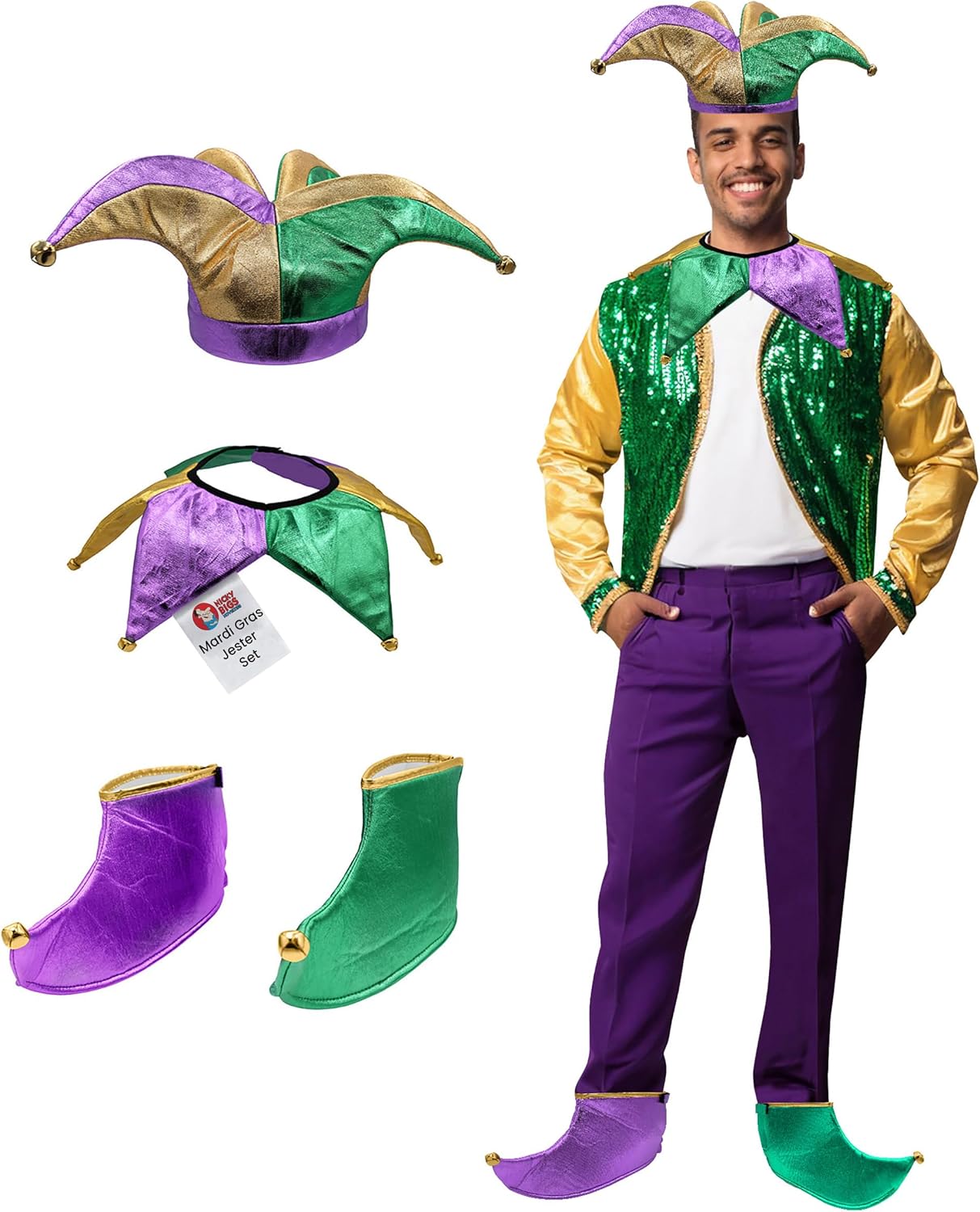 Clown Court Jester Set Circus Accessories for Adults
