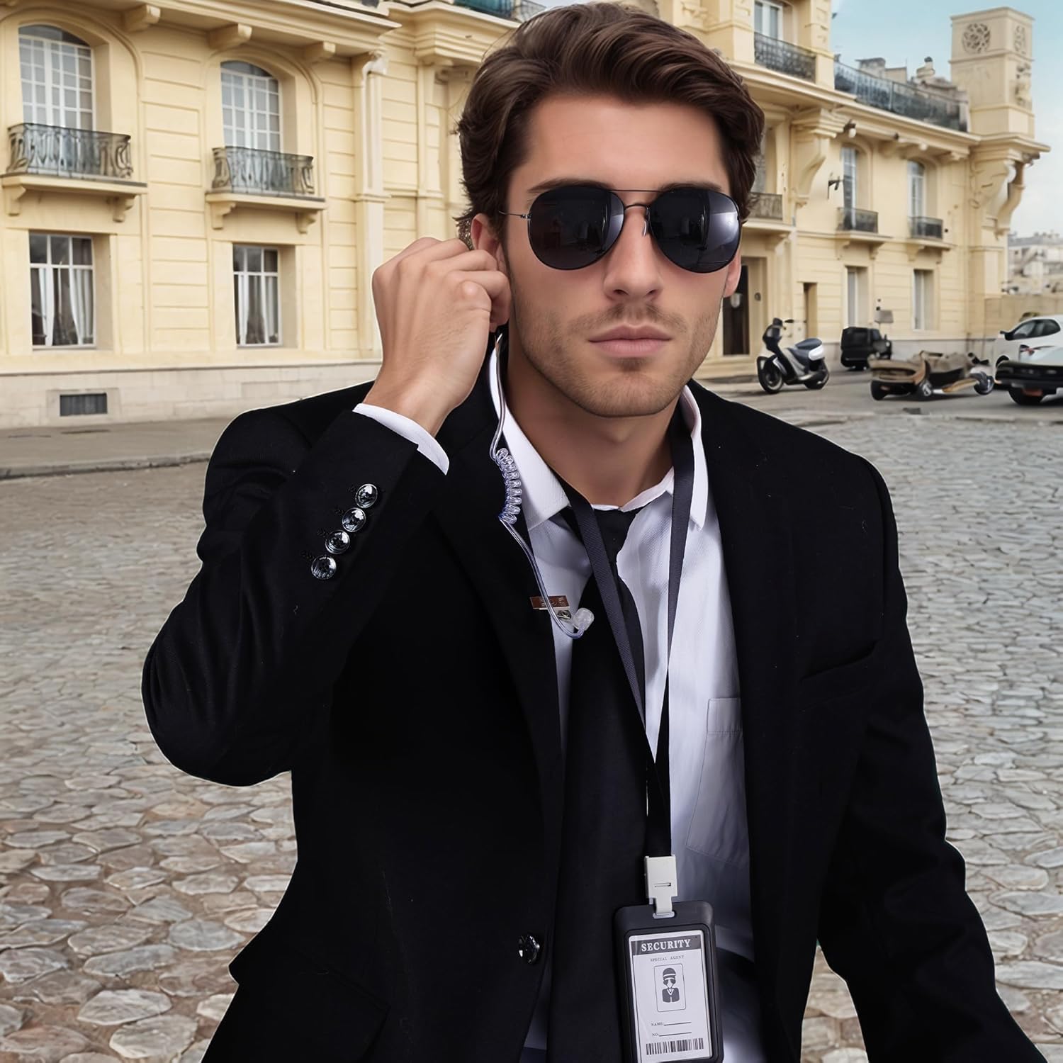 16-Piece Agent Costume Set for Halloween More