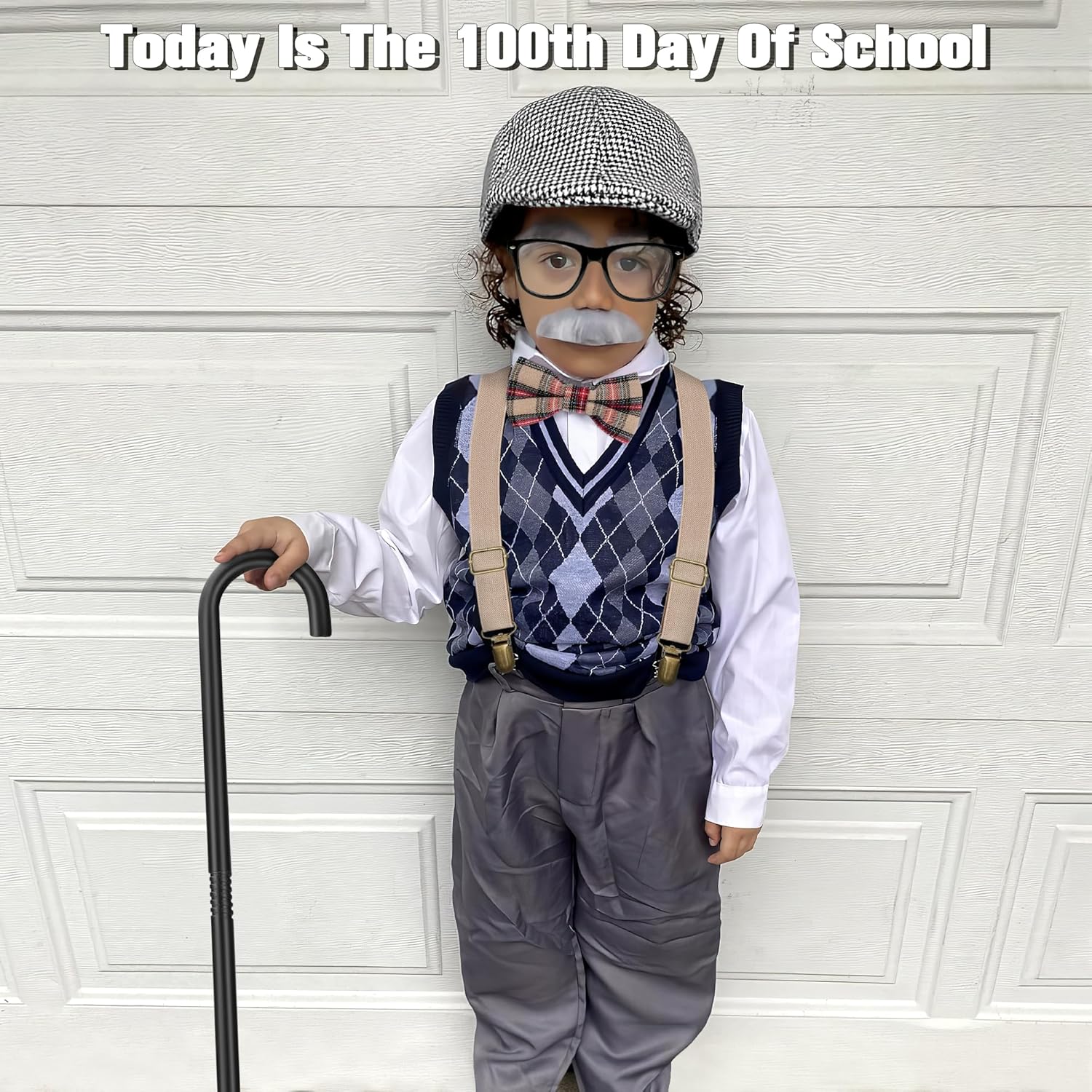 Kids 100 Days of School Costume - 100th Day Grandpa Style