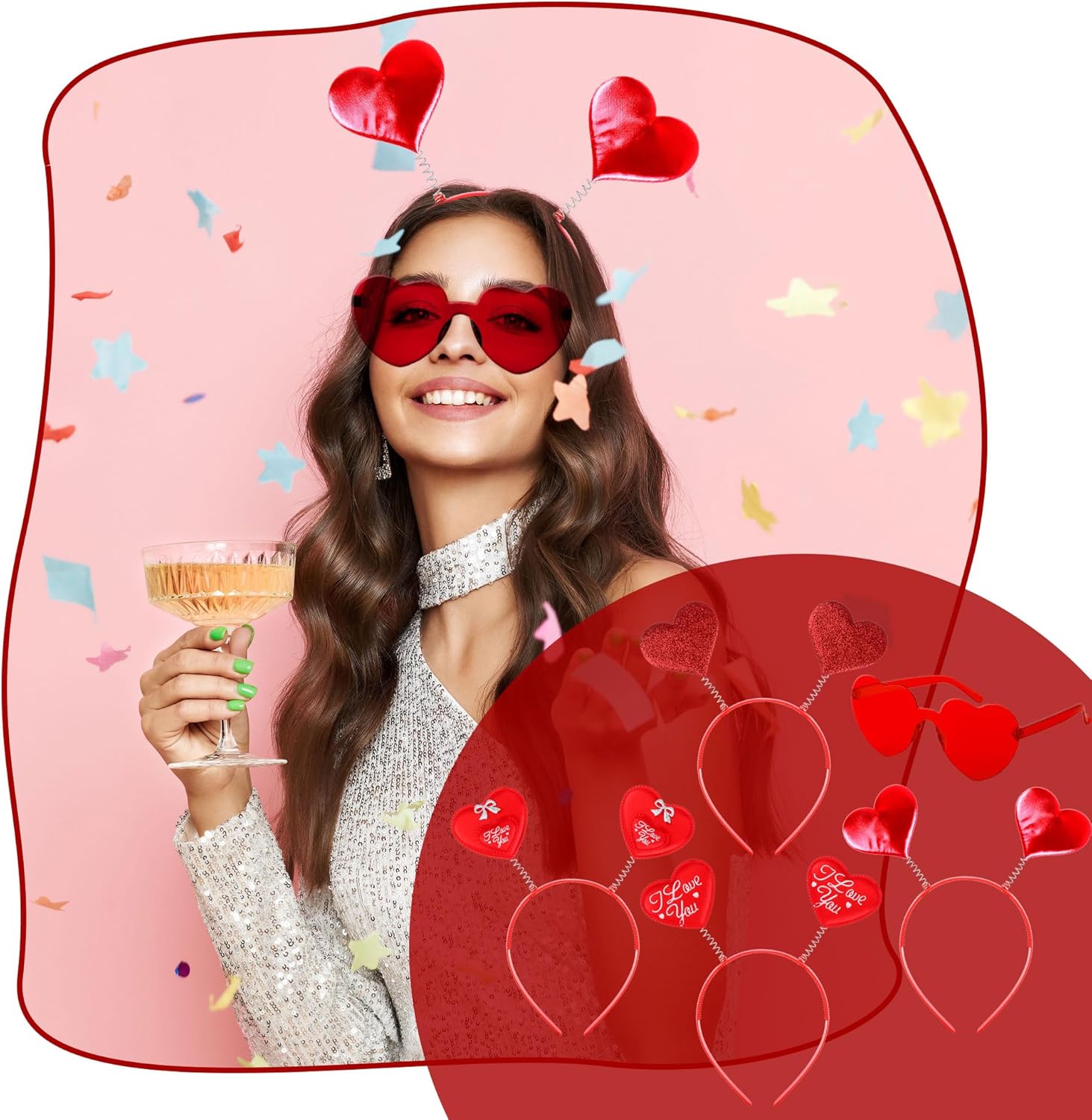 Valentines Day Love Heart Headband