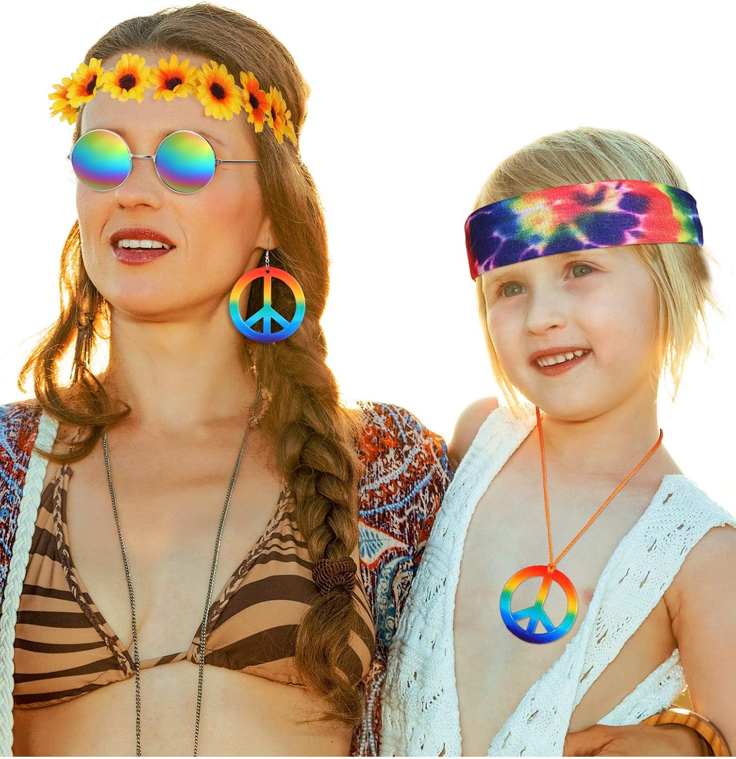 Hippie Accessories Set 60s 70s Bulk