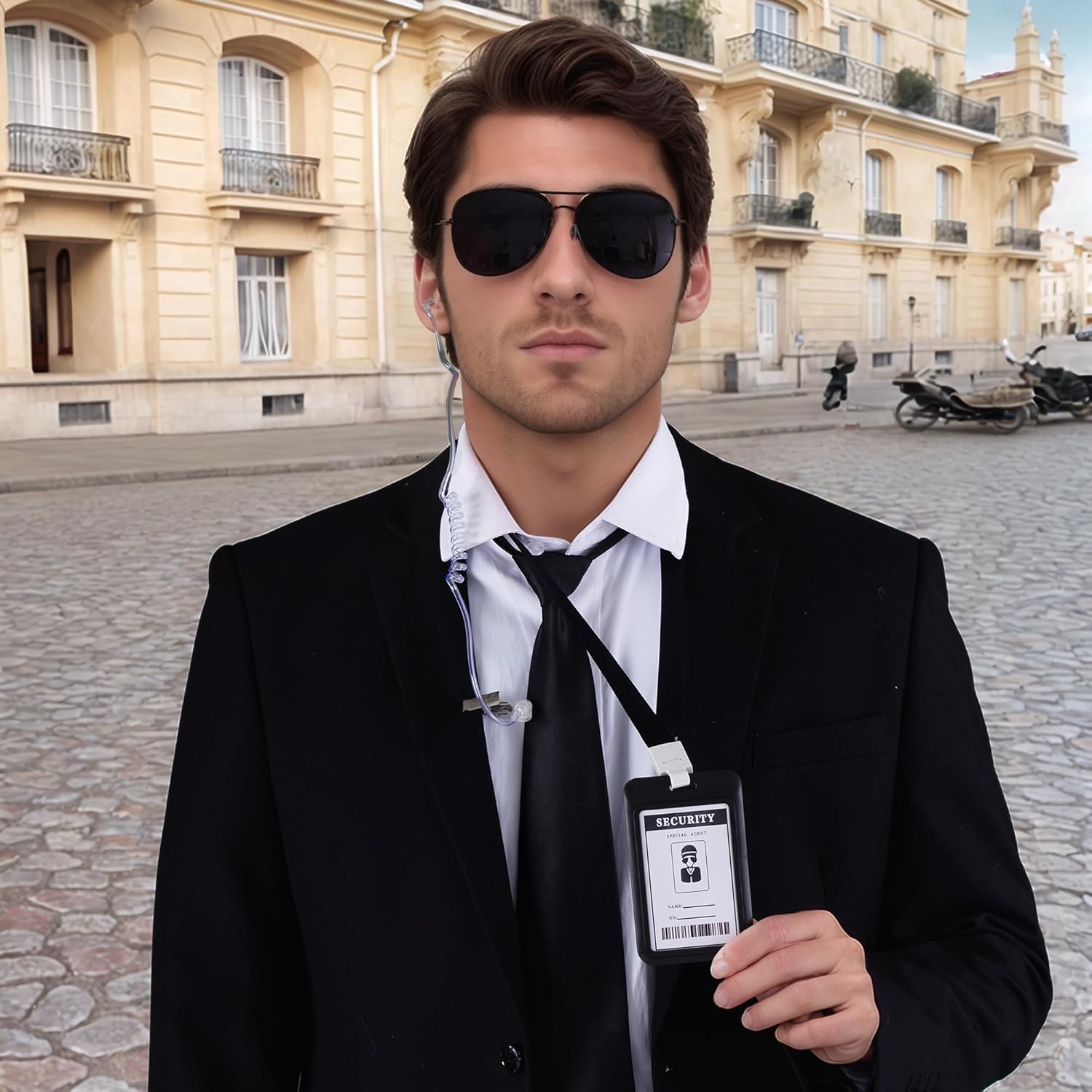 16-Piece Agent Costume Set for Halloween More