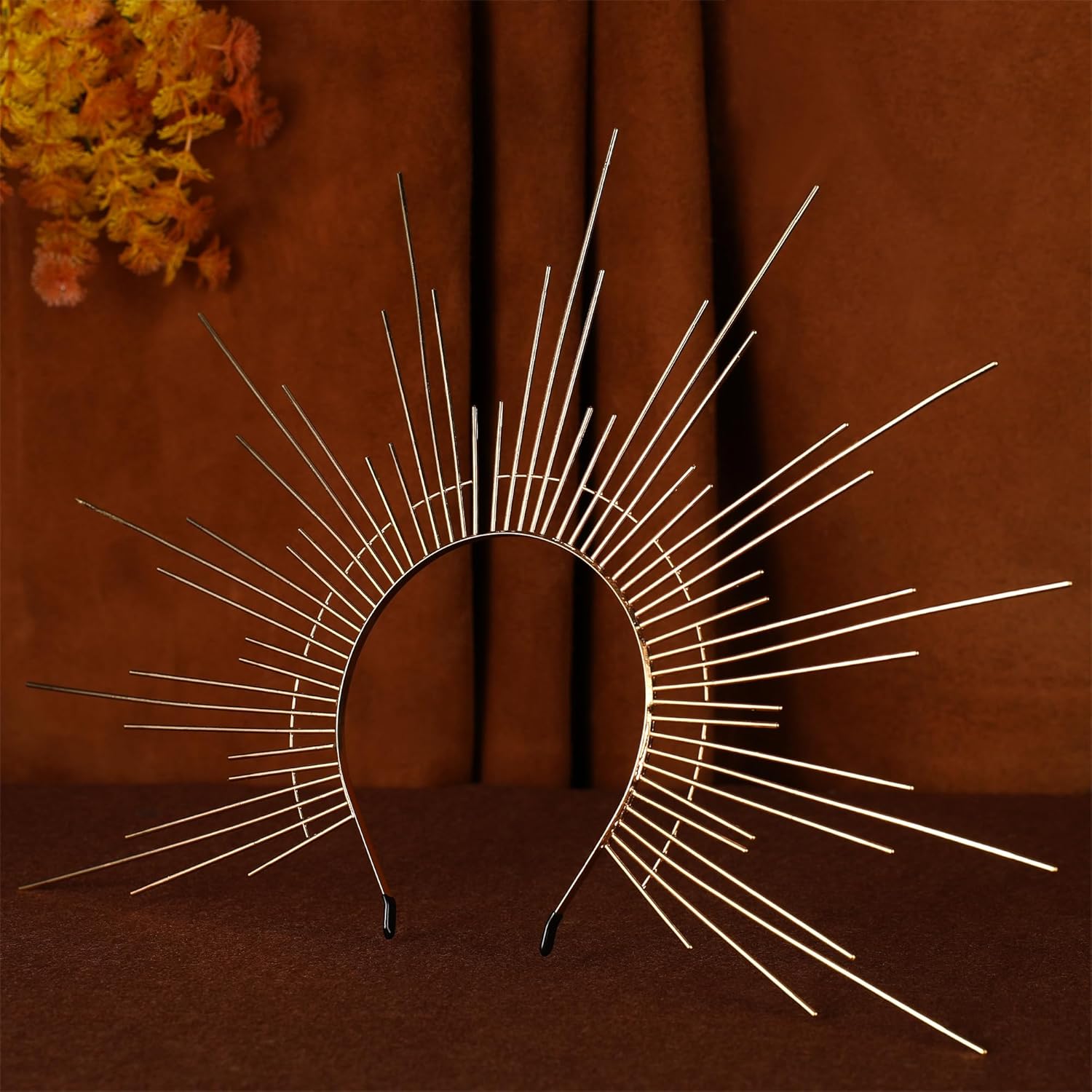 Sun Goddess Halo Crown - Golden Light Renaissance Cosplay Headpiece