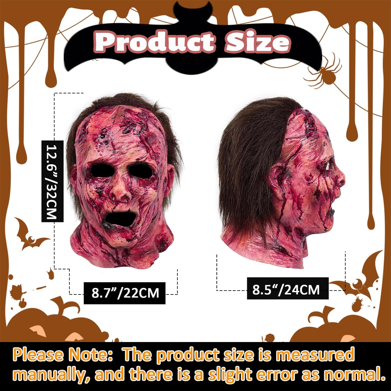 terrifying realistic red character mask