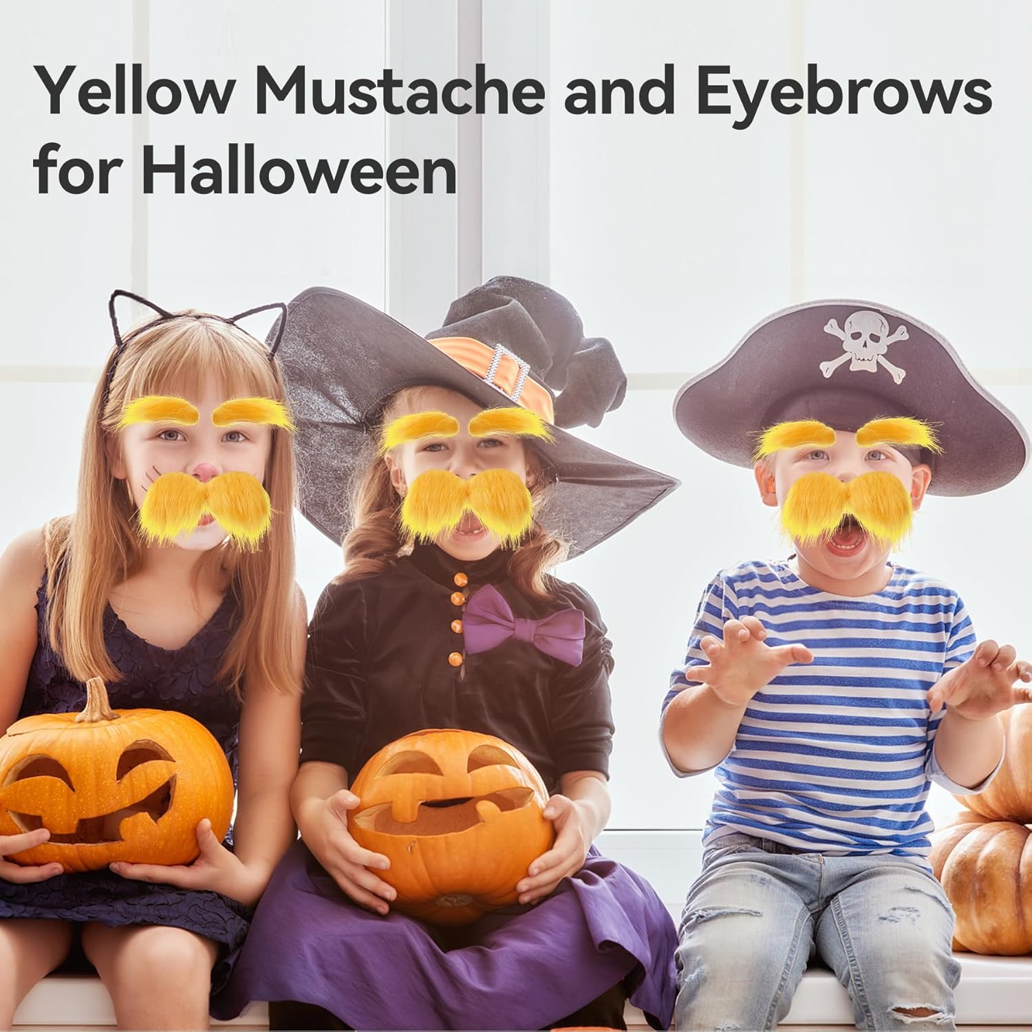 Woafo Yellow Mustache Kit - 2 Pieces for Adults