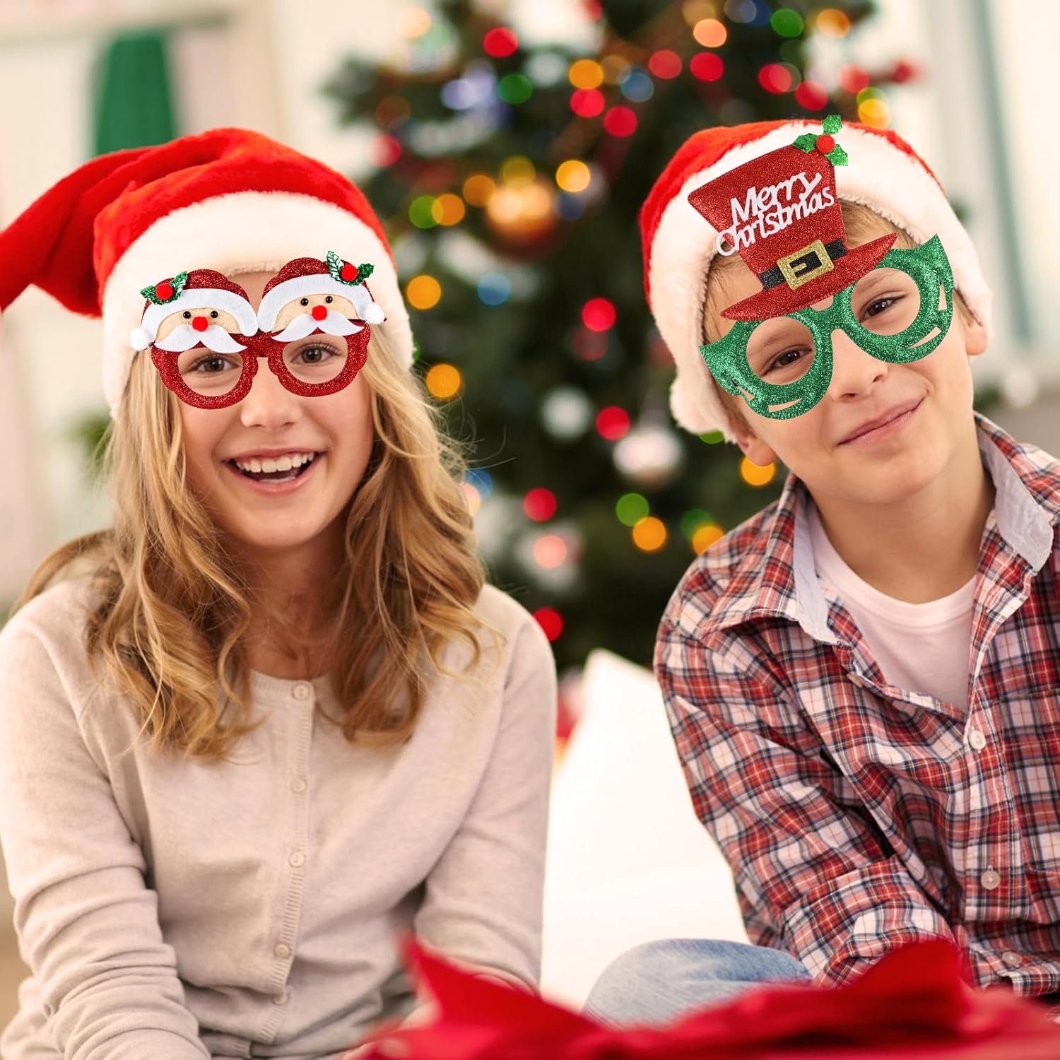 12pc Metal Christmas Glasses - Perfect for Parties