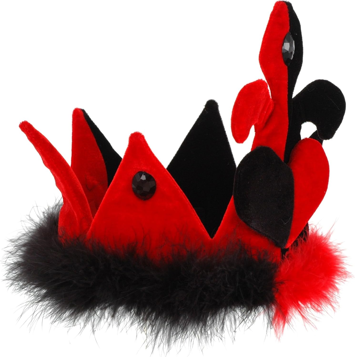 Regal Red Black Crown Costume Hat for Women