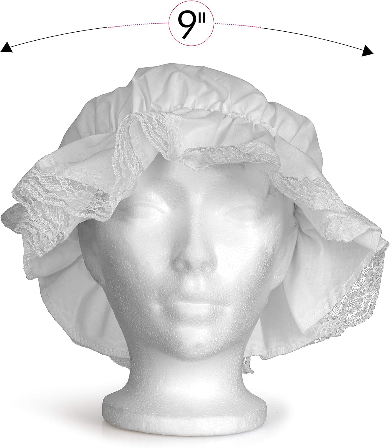 SkeidWhite Mob Cap for Halloween Colonial Costs