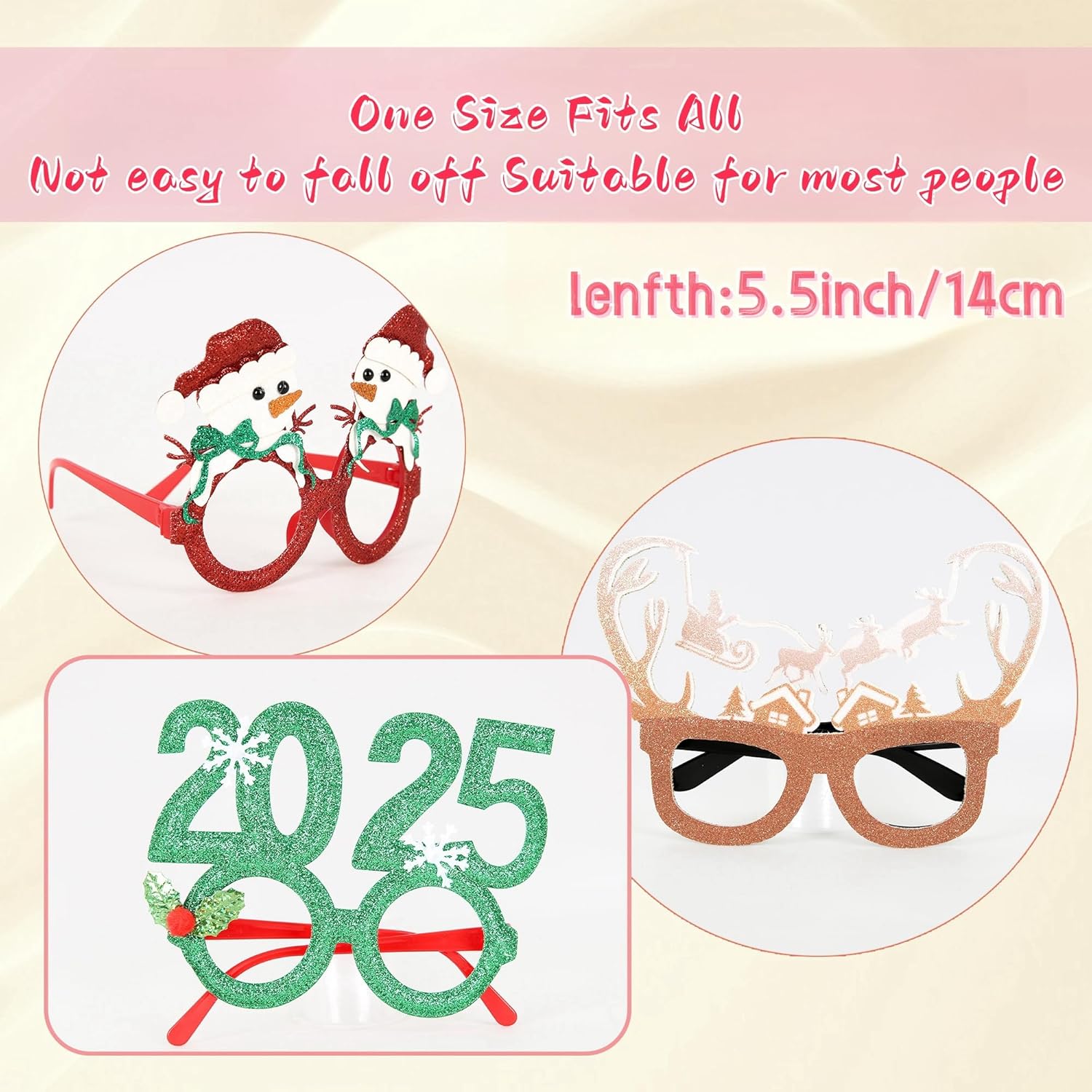 12-Piece Christmas Glasses for Party Gifts Perfect for Santa Friends