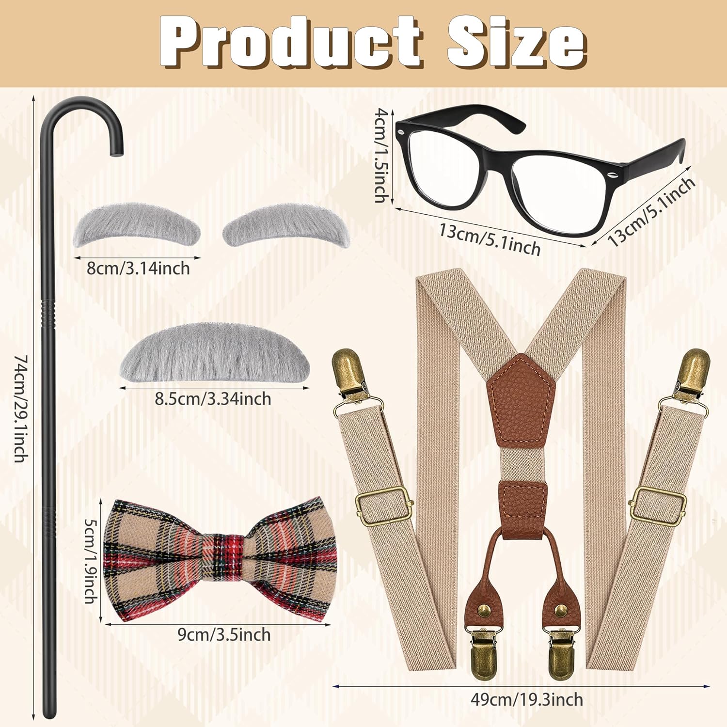 Kids 100 Days of School Costume - 100th Day Grandpa Style