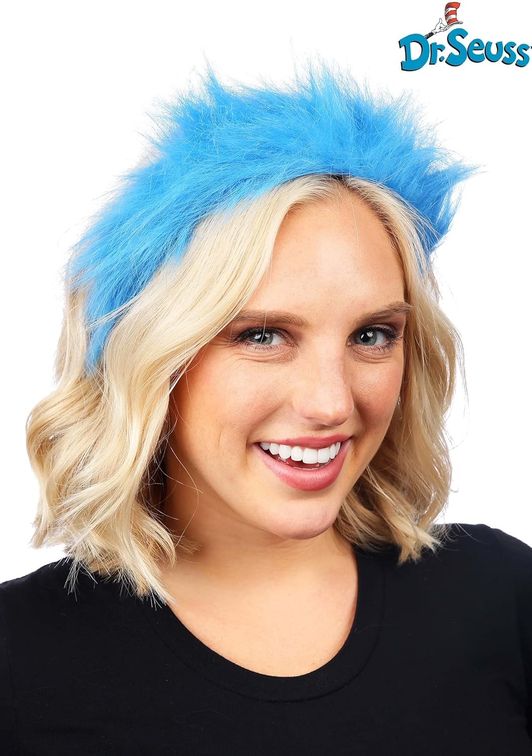 officialy licensed Dr Seuss Thing 1 2 Blue Fuzzy Costume Headband