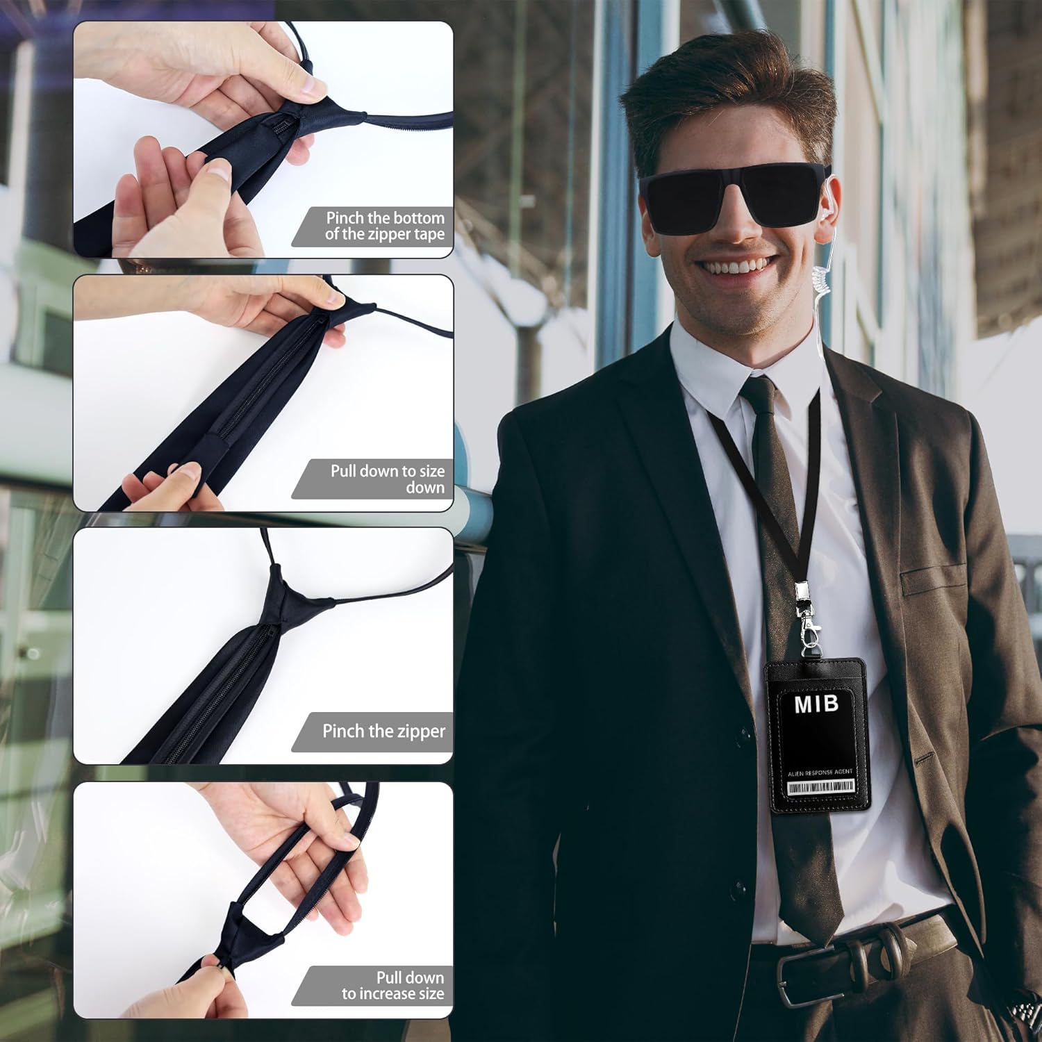 6PCS Spy Costume Set - Secret Agent Accessories