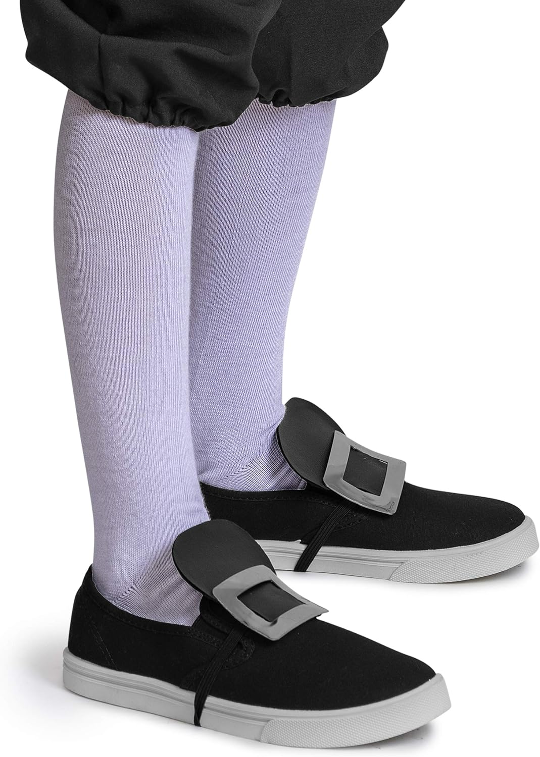 Skeleteen Colonial White Knit Socks - Perfect for Halloween and Cosplay
