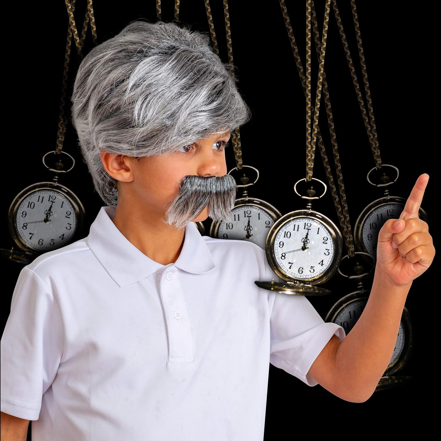 Skeleteen Grandpa Mustache Costume