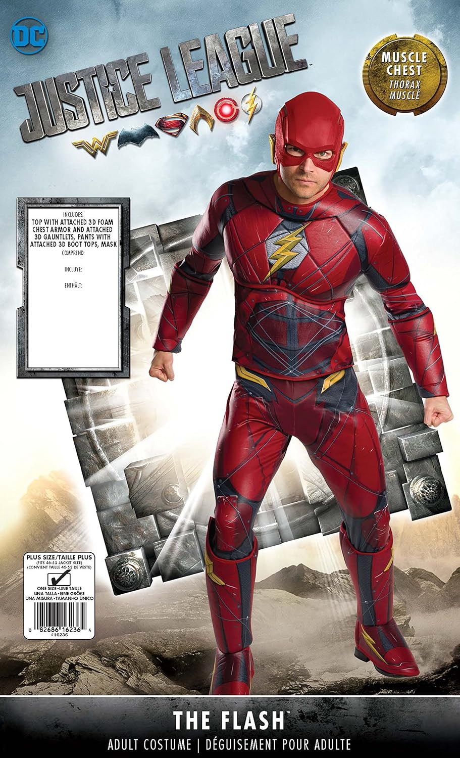 Mens Justice League Deluxe Flash Costume
