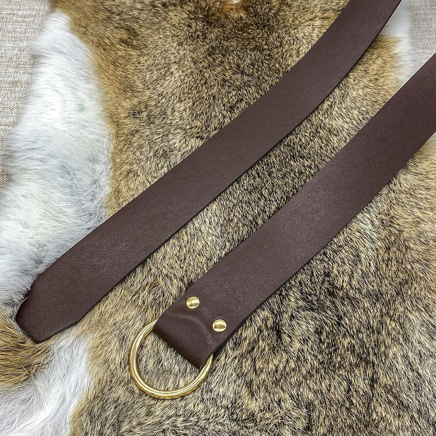 Medieval O-Ring Belt with Drawstring Pouch Retro_PROP